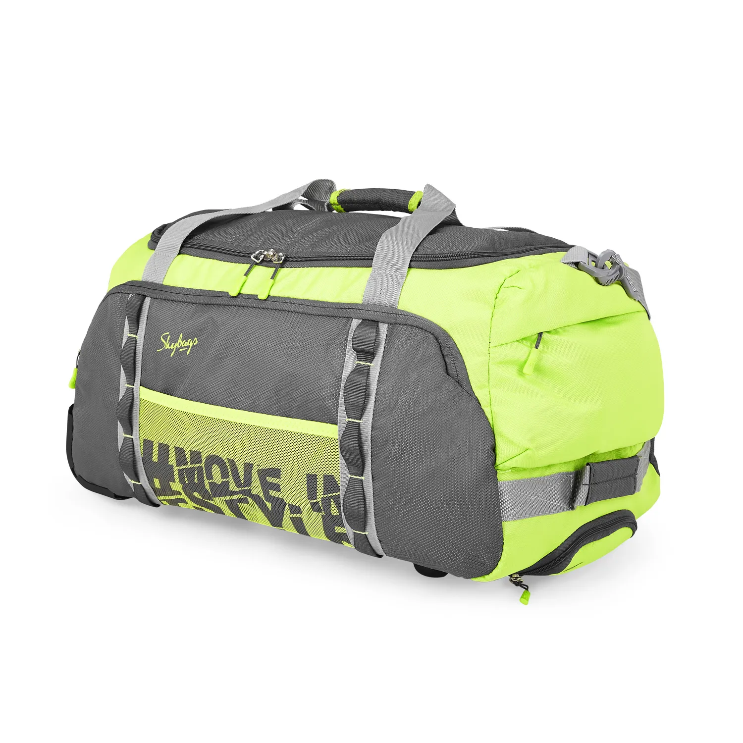 SKYBAGS HUSTLE DUFFLE MEDIUM CHECKIN LUGGAGE TROLLEY BAG LIGHT GREEN - Image 2