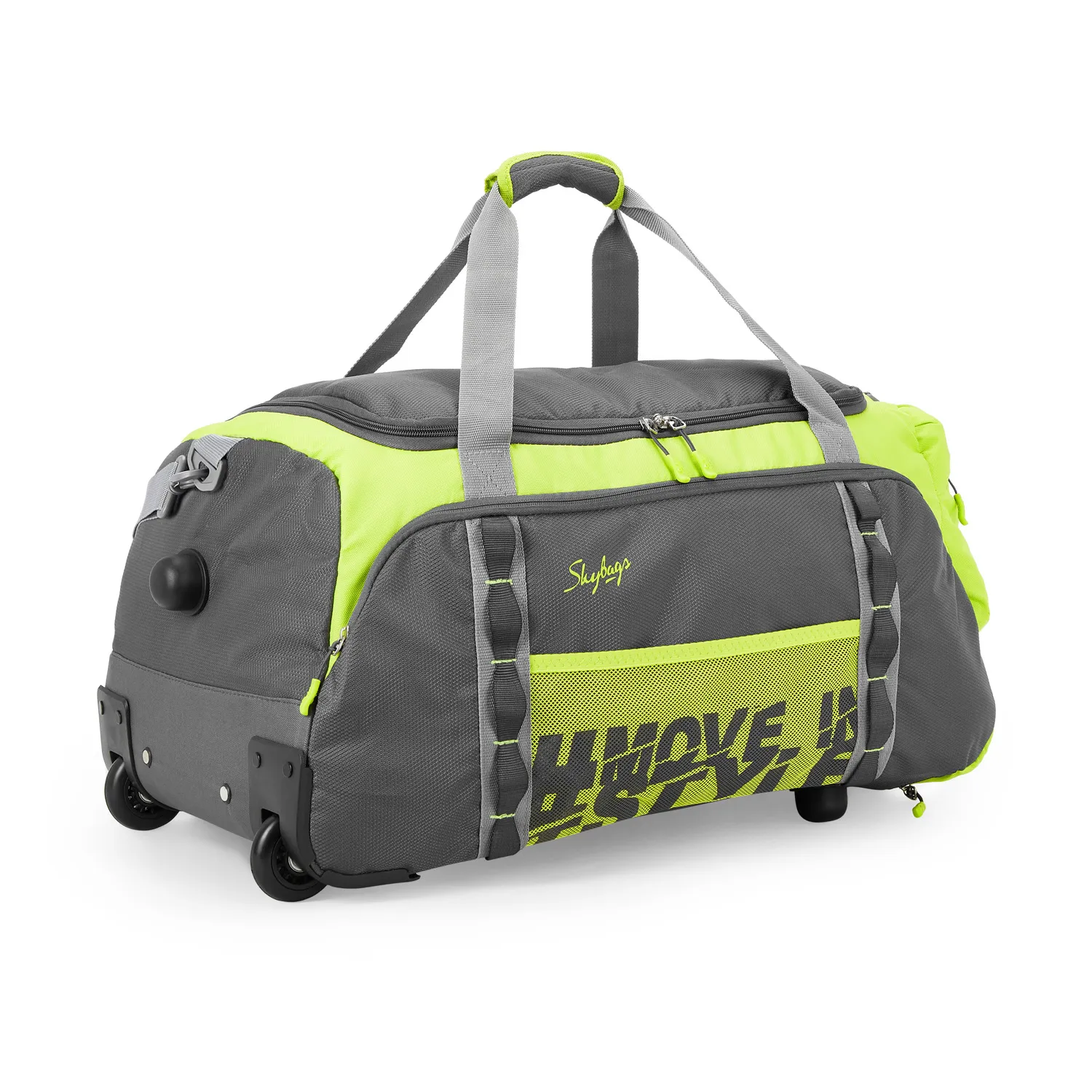 SKYBAGS HUSTLE DUFFLE MEDIUM CHECKIN LUGGAGE TROLLEY BAG LIGHT GREEN - Image 3