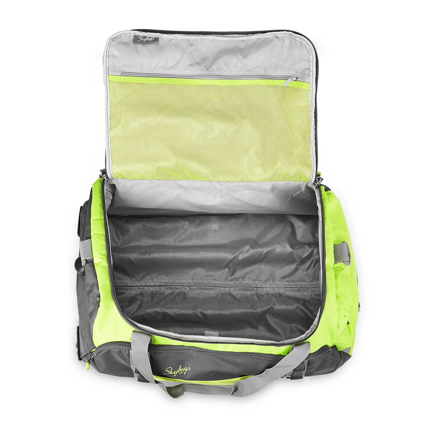 SKYBAGS HUSTLE DUFFLE MEDIUM CHECKIN LUGGAGE TROLLEY BAG LIGHT GREEN - Image 6