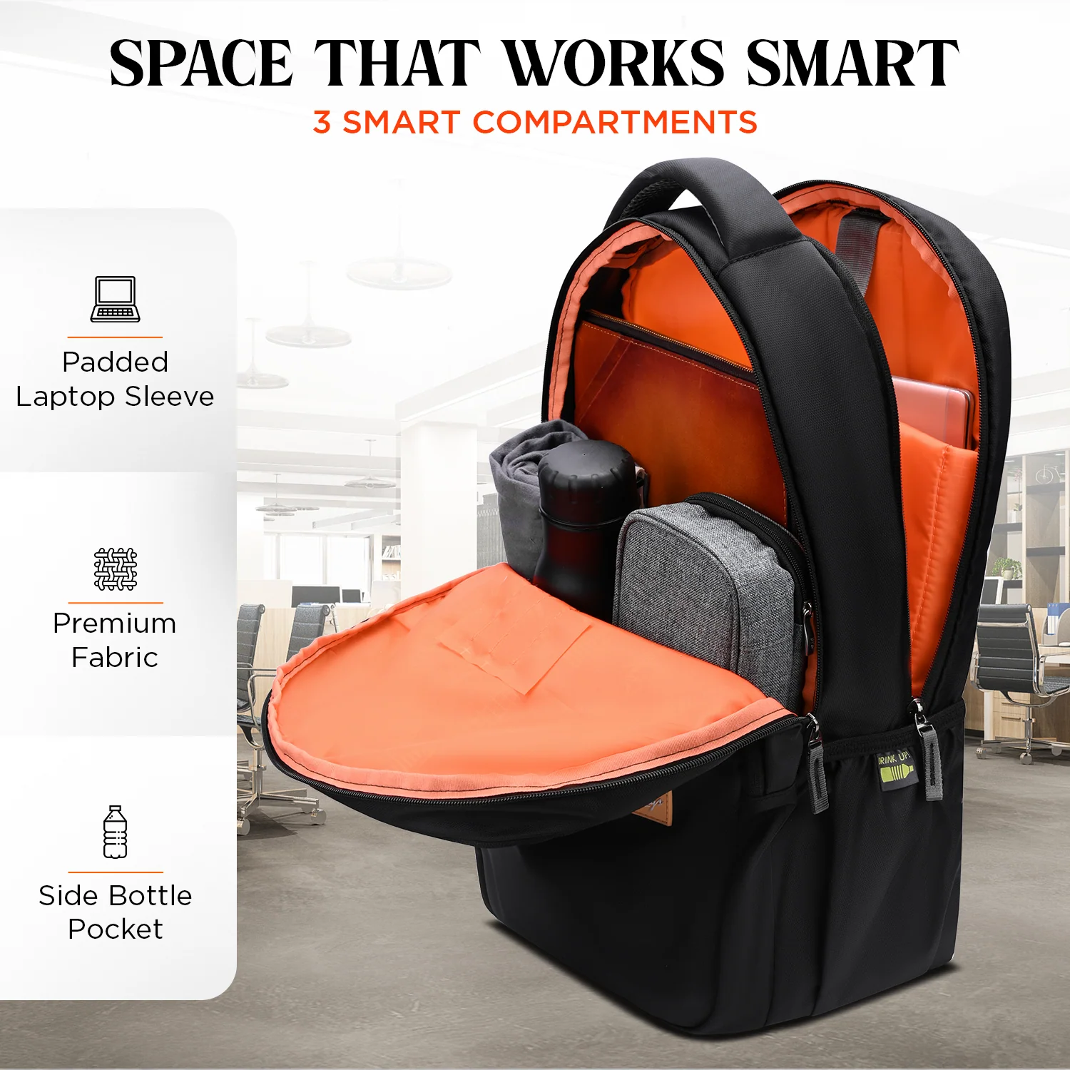 Skybags Index Laptop Bag For Men Black - Image 3