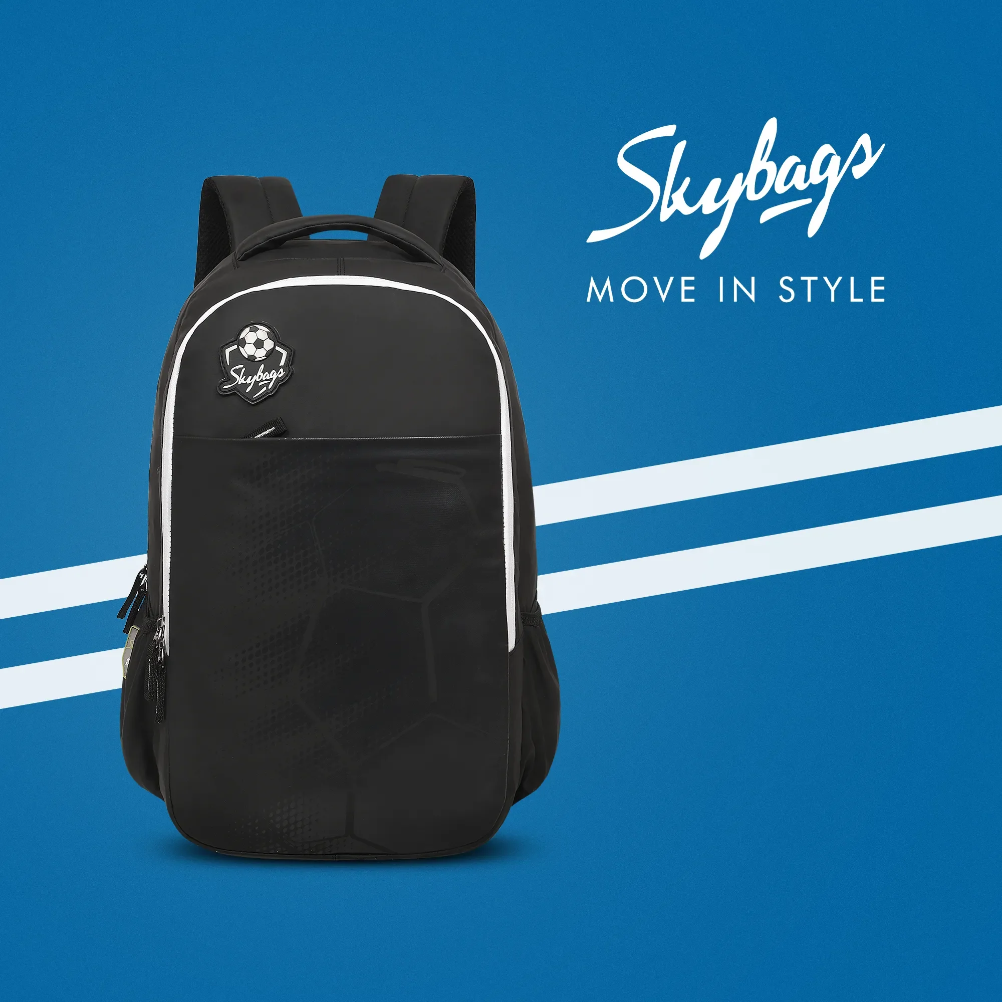 Skybags Kick 01 laptop Backpack Black - Image 10