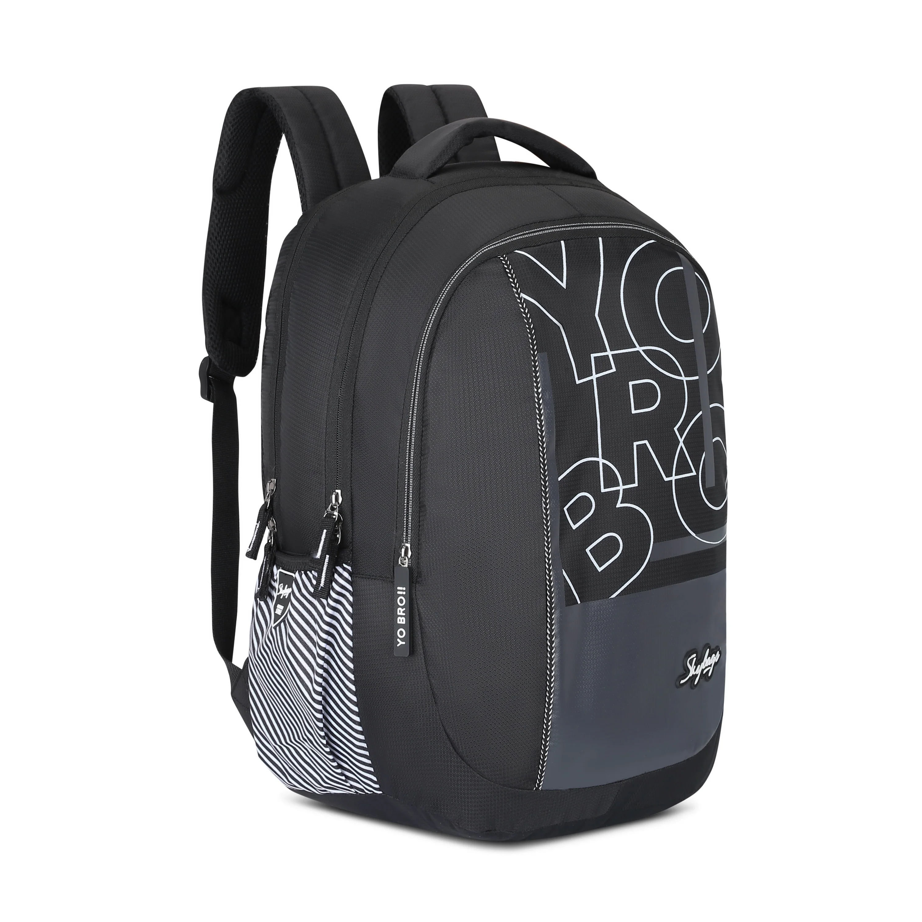 Skybags KLAN 03  SCHOOL BACKPACK BLACK - Image 3