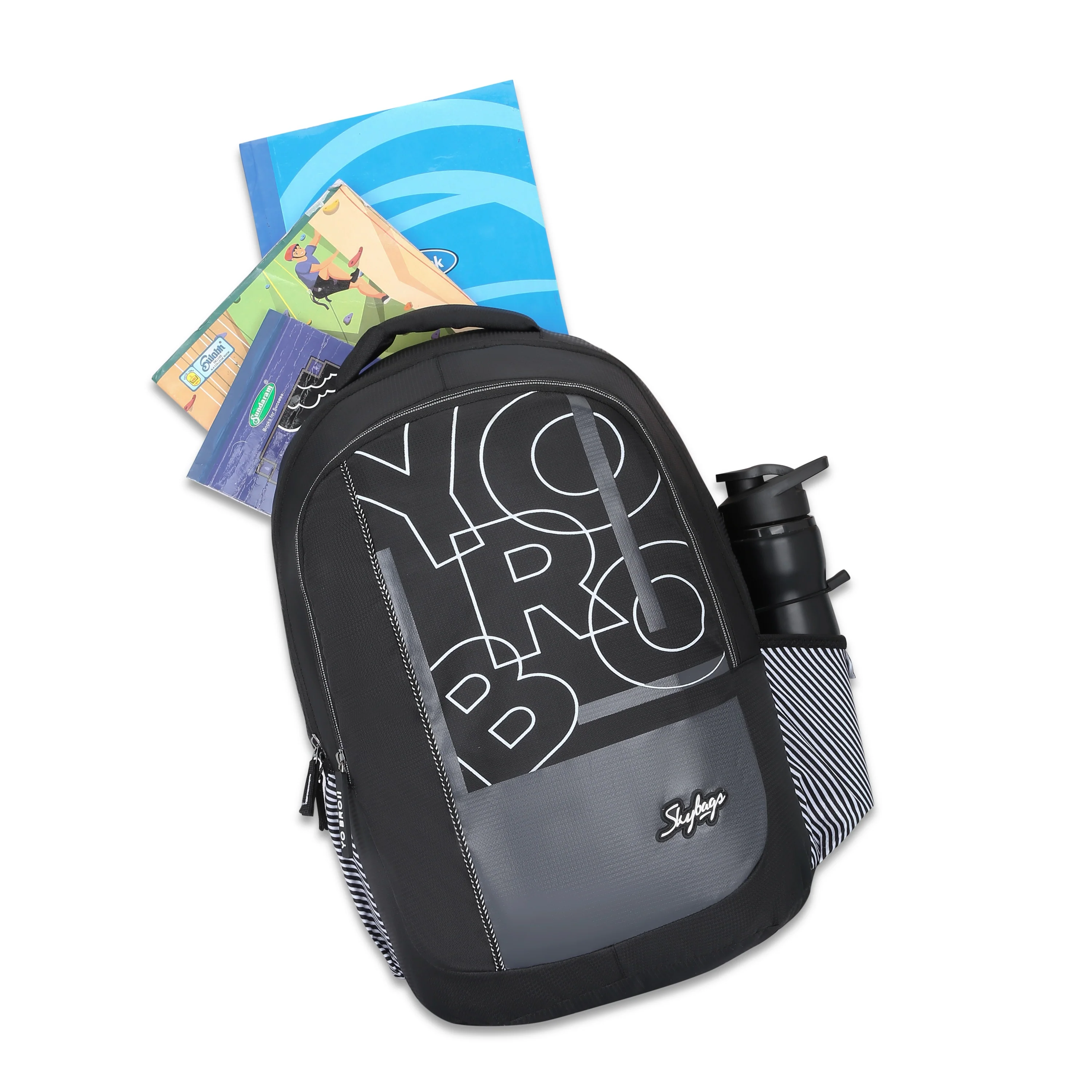 Skybags KLAN 03  SCHOOL BACKPACK BLACK - Image 7