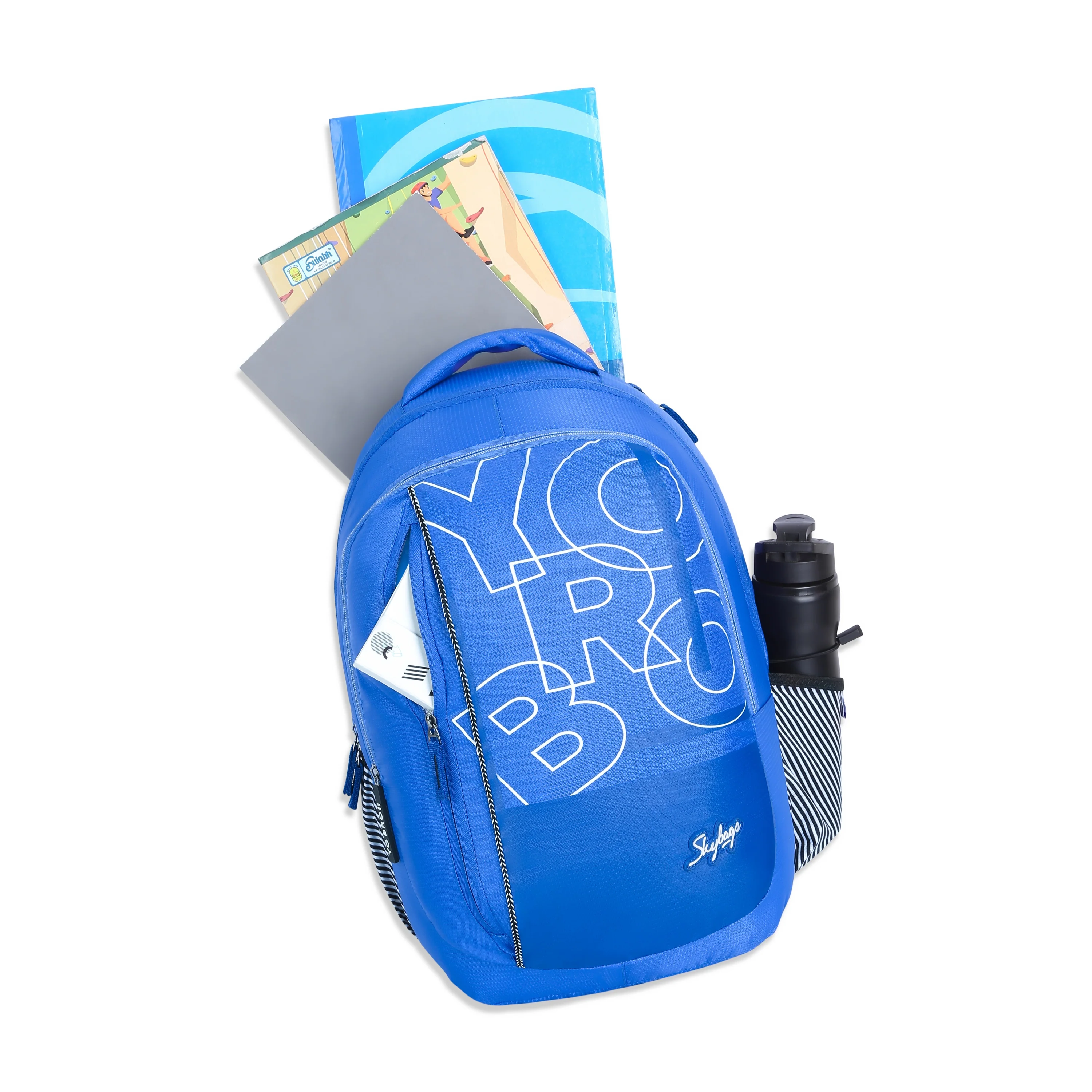 Skybags KLAN 04 SCHOOL BACKPACK BLUE - Image 7