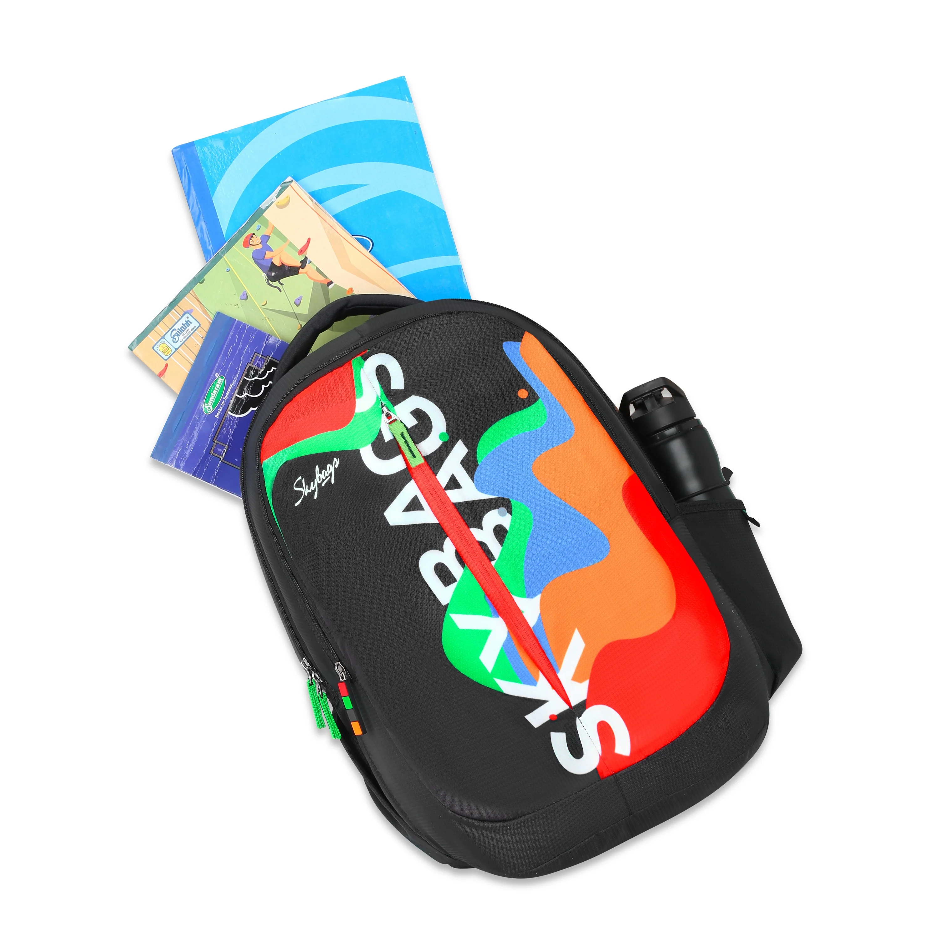 Skybags KLAN 05  SCHOOL BACKPACK BLACK - Image 8