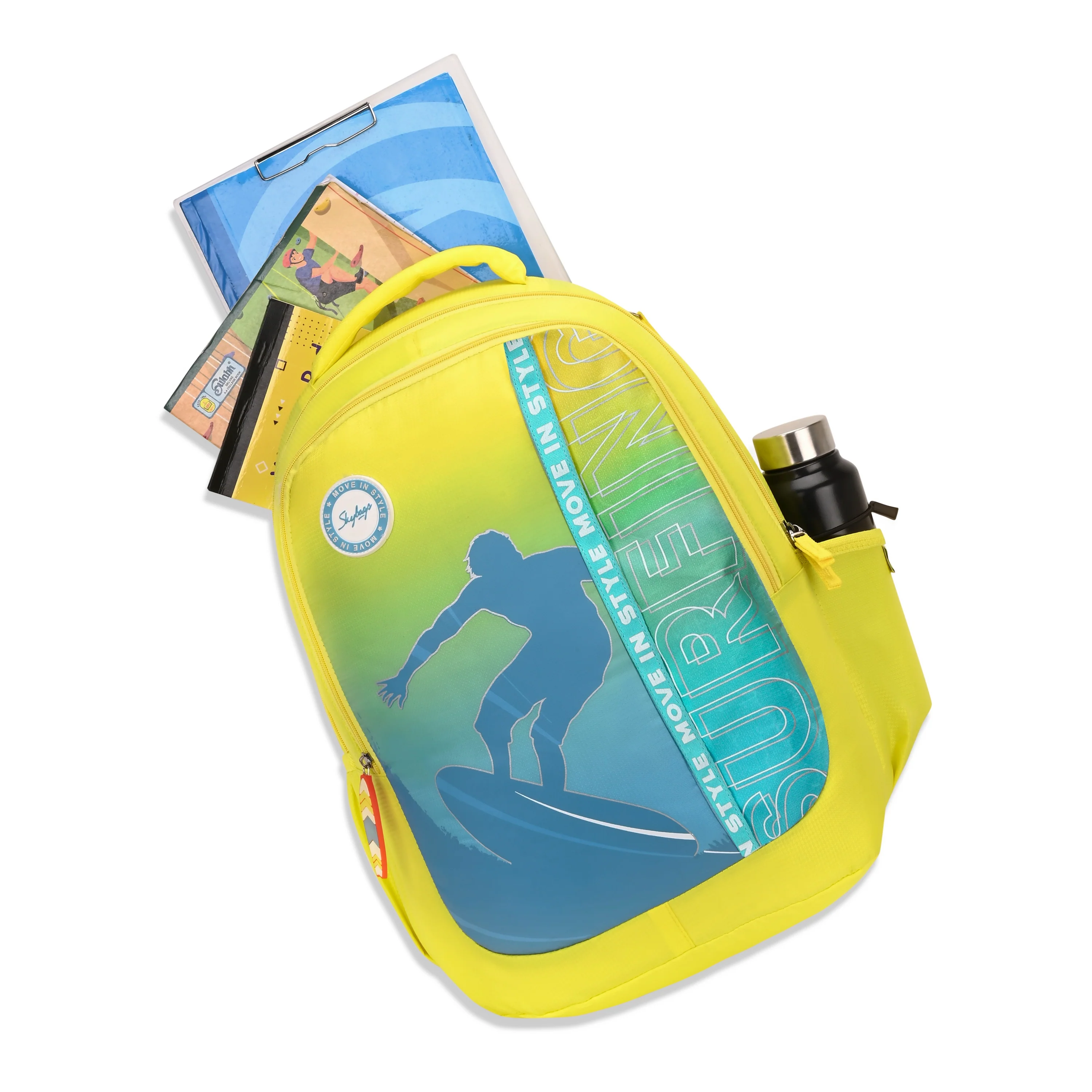 Skybags KLAN PLUS 03 SCHOOL BACKPACK YELLOW - Image 8