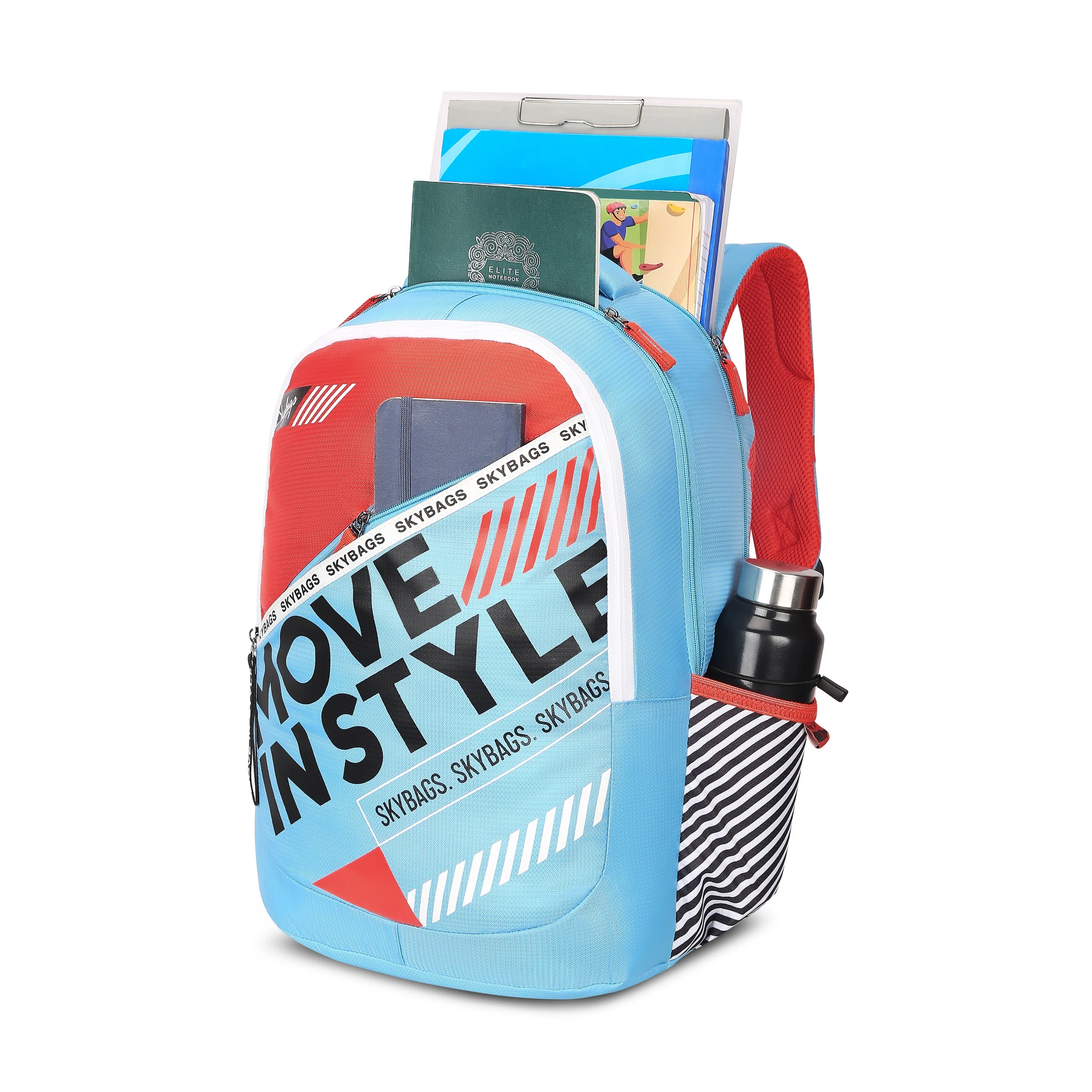 Skybags KLAN PLUS 05 SCHOOL BACKPACK SKYBLUE - Image 7