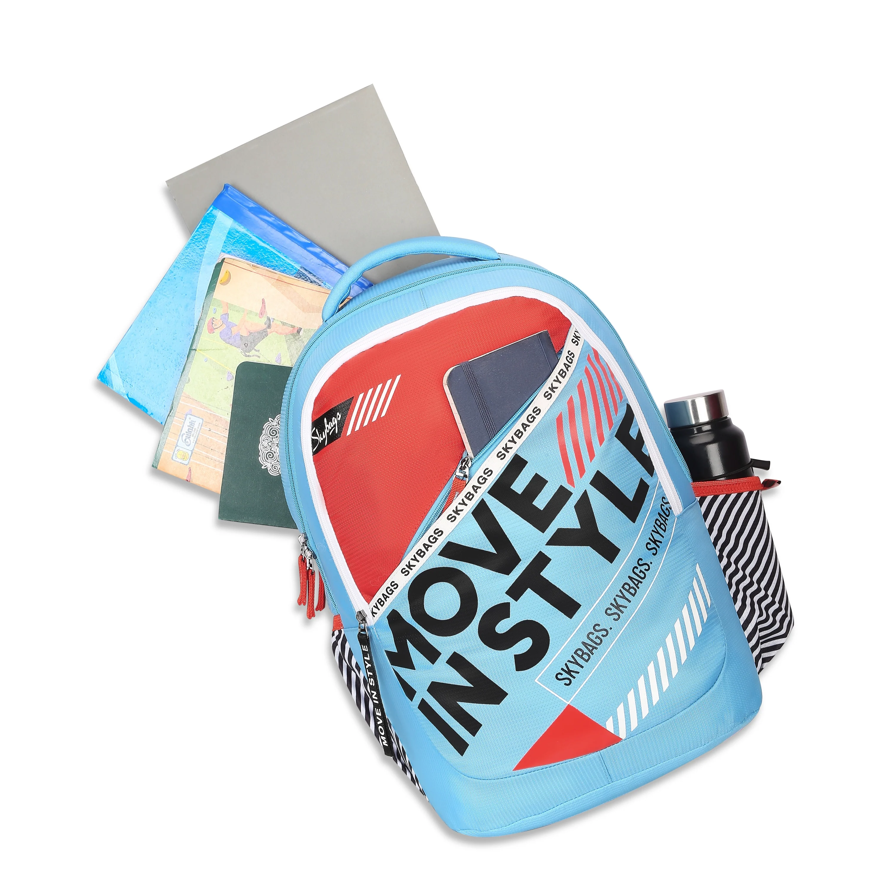 Skybags KLAN PLUS 05 SCHOOL BACKPACK SKYBLUE - Image 8