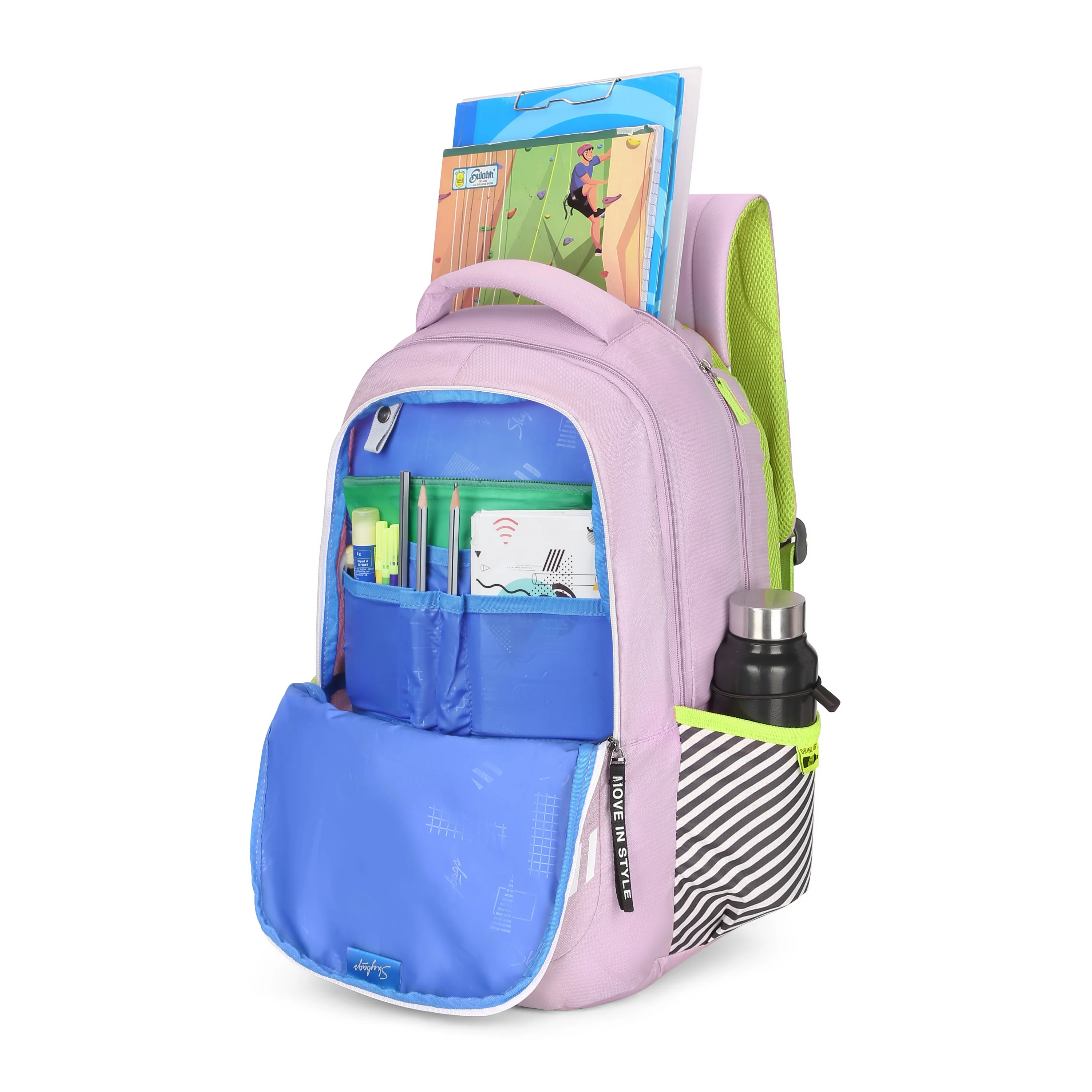 Skybags KLAN PLUS 05 SCHOOL BACKPACK SKYBLUE - Image 17