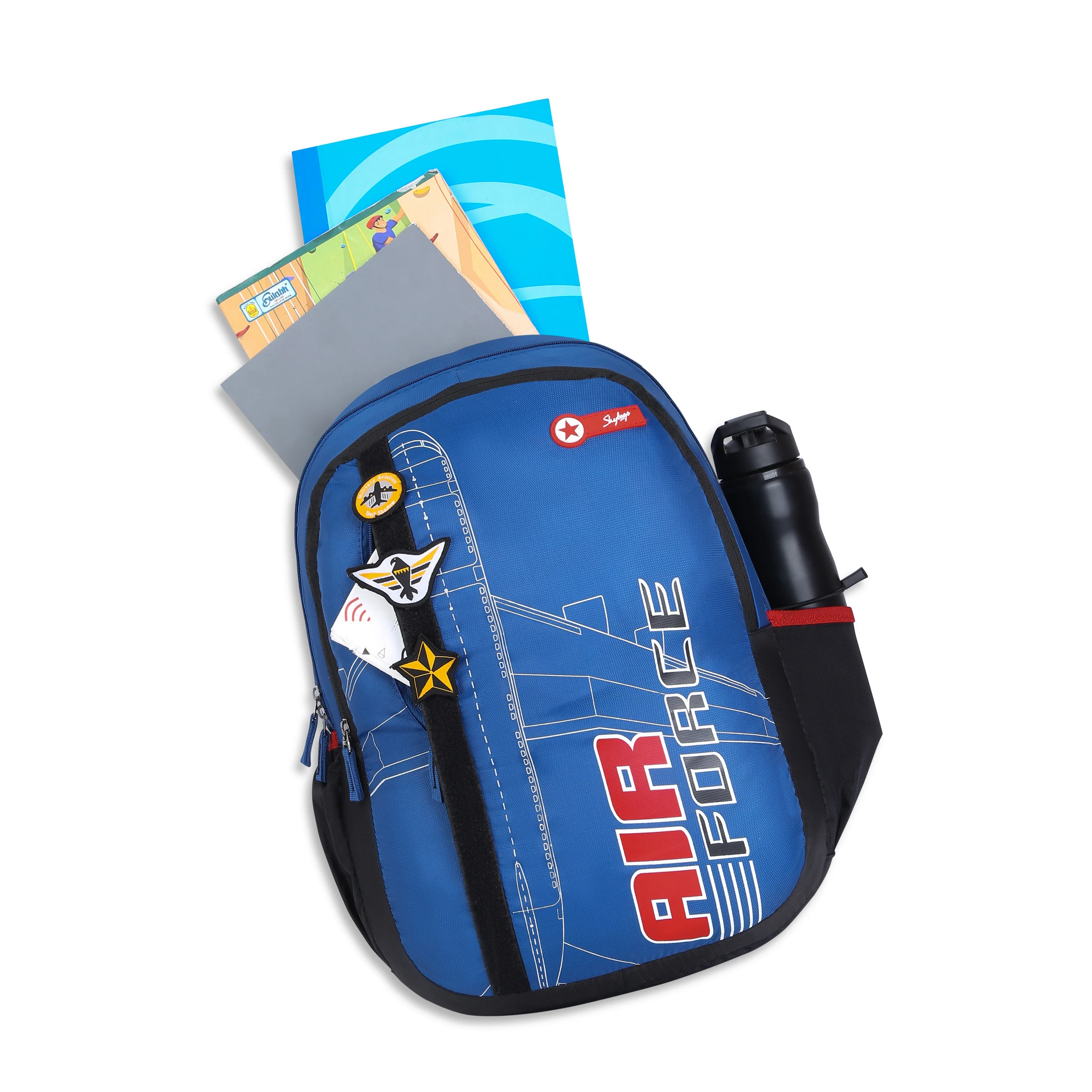 Skybags MAZE PRO 05 SCHOOL BACKPACK BLUE BLACK - Image 7