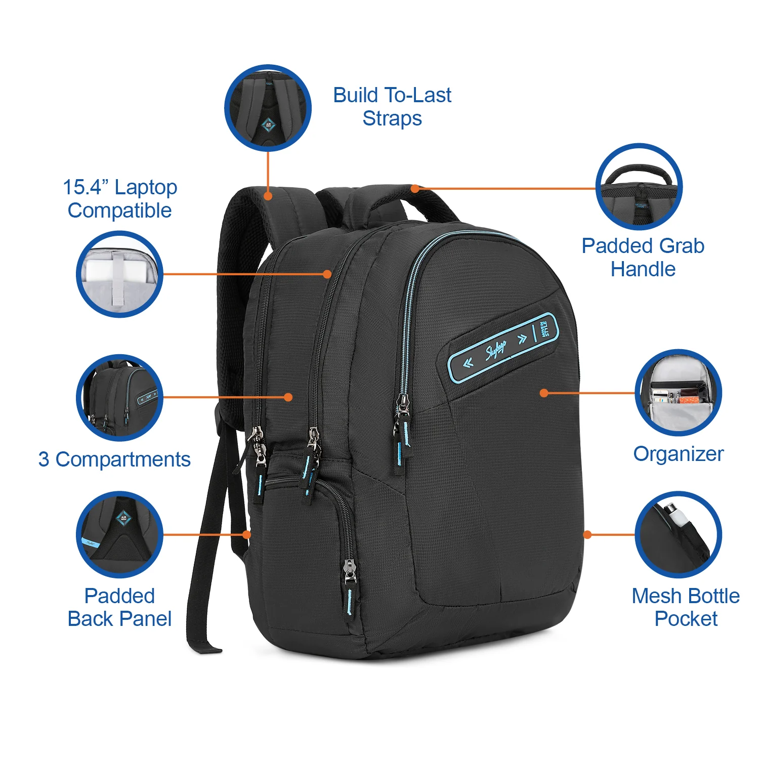 Skybags Network Black - Image 9