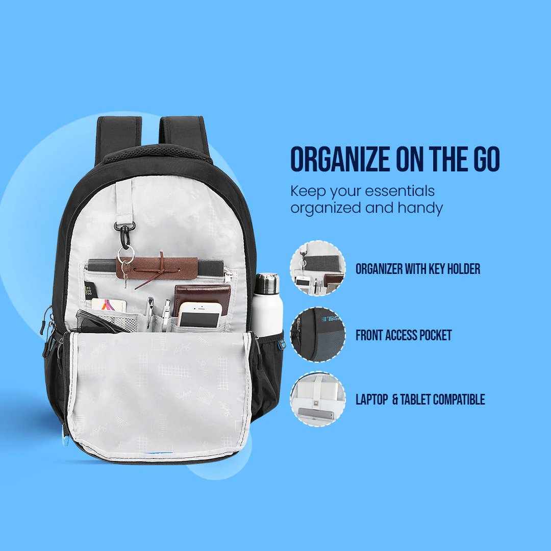 Skybags Network Nxt 01 (E) Laptop Backpack Black - Image 3