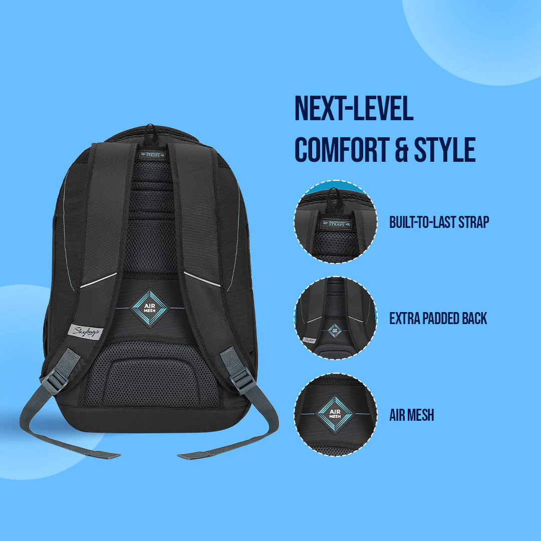 Skybags Network Nxt 01 (E) Laptop Backpack Black - Image 5