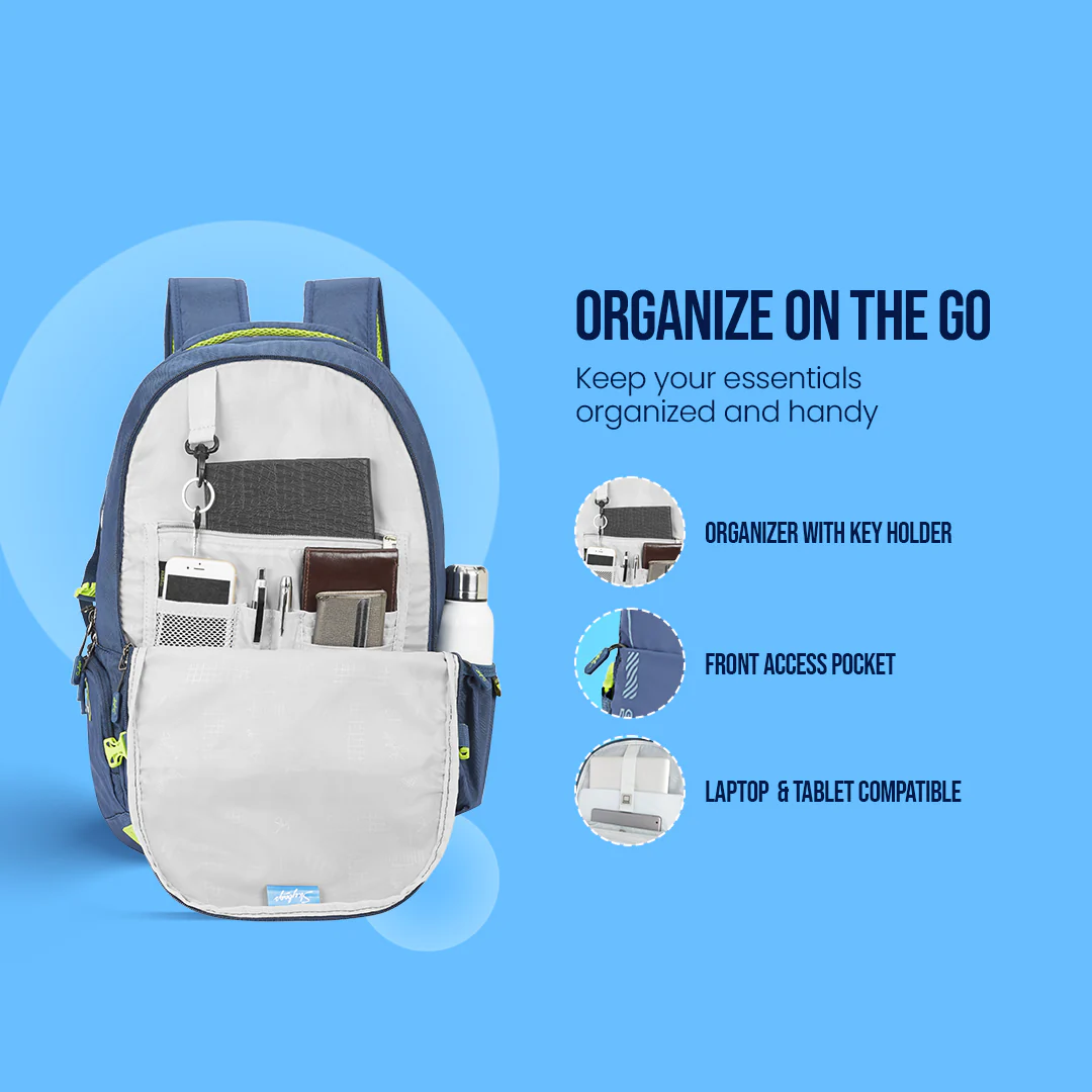 Skybags Network Nxt 01 (E) Laptop Backpack Blue - Image 3