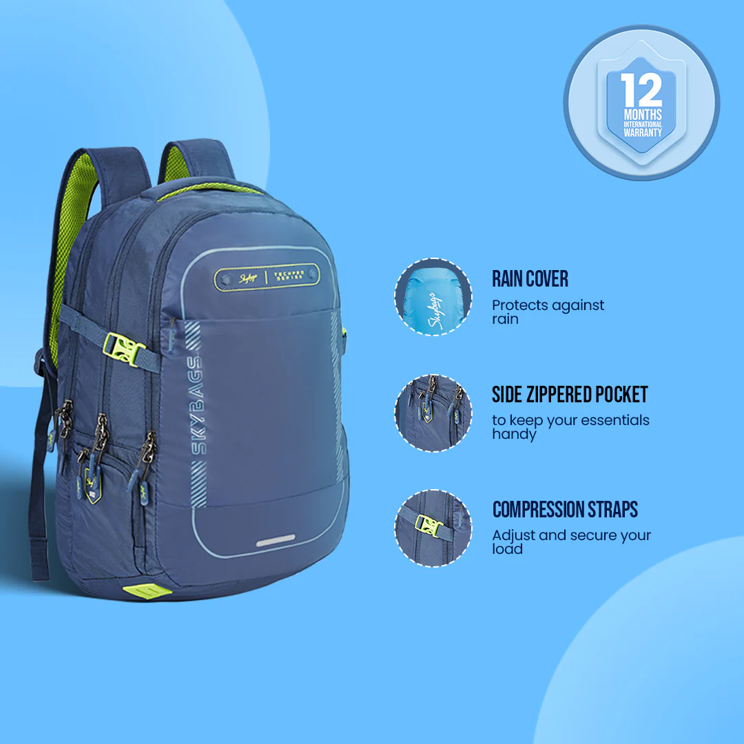 Skybags Network Nxt 01 (E) Laptop Backpack Blue - Image 4