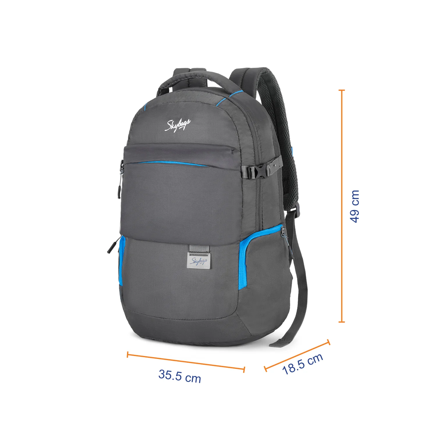 Skybags NETWORK PRO LAPTOP BACKPACK GREY - Image 10