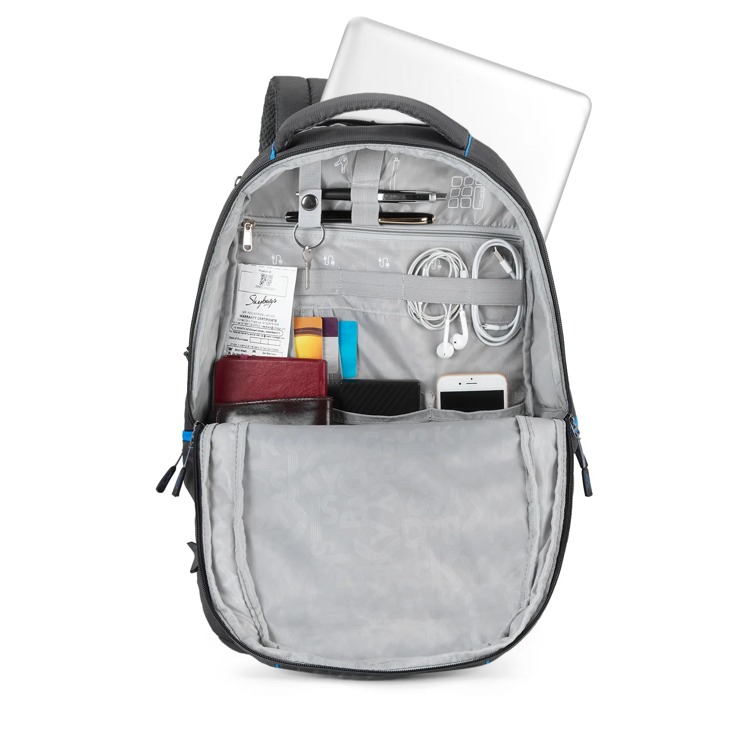 Skybags NETWORK PRO LAPTOP BACKPACK GREY - Image 7