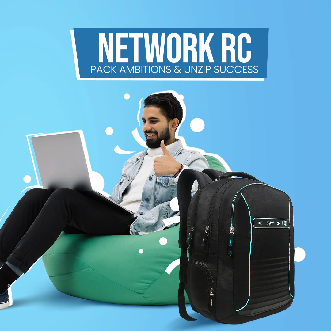 Skybags Network RC  Laptop Backpack (E) Black - Image 2