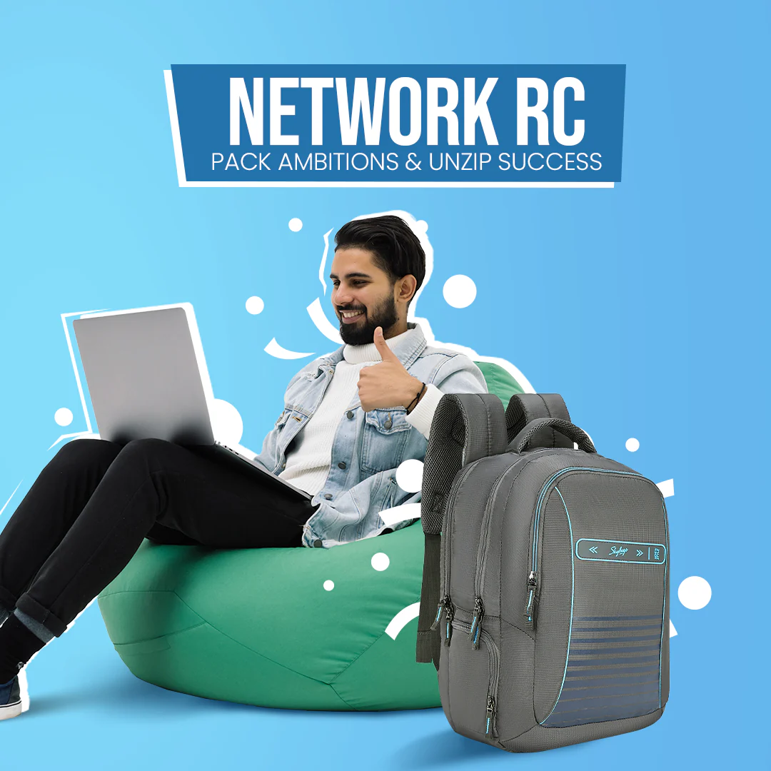 Skybags Network RC Laptop Backpack (E) Grey - Image 2