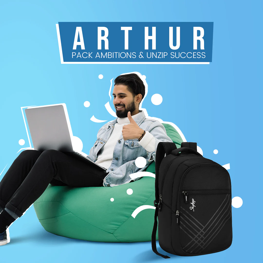 Skybags New Arthur Laptop Backpack (H) Black - Image 2