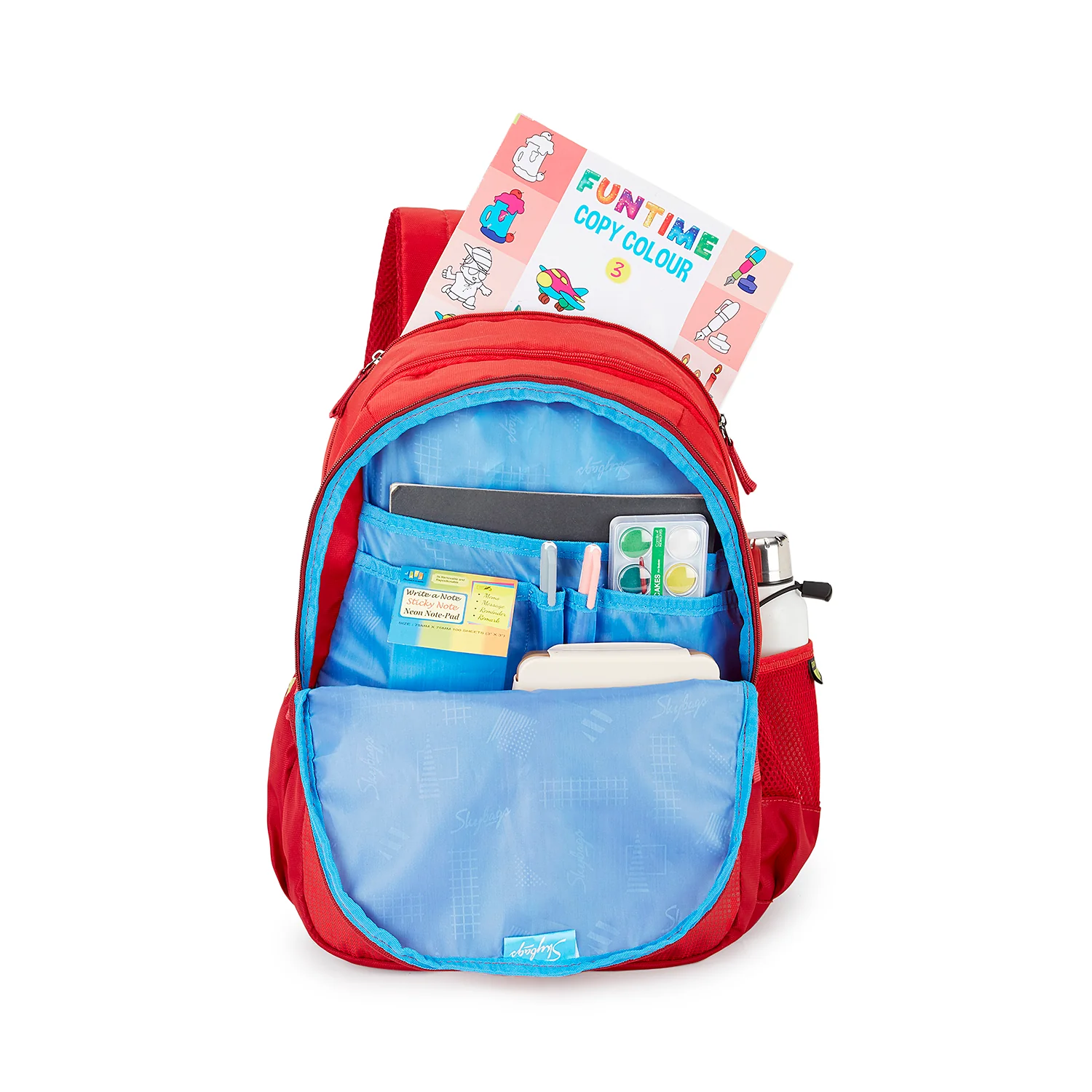 Skybags New Neon 22  05 School Backpack Red - Image 4