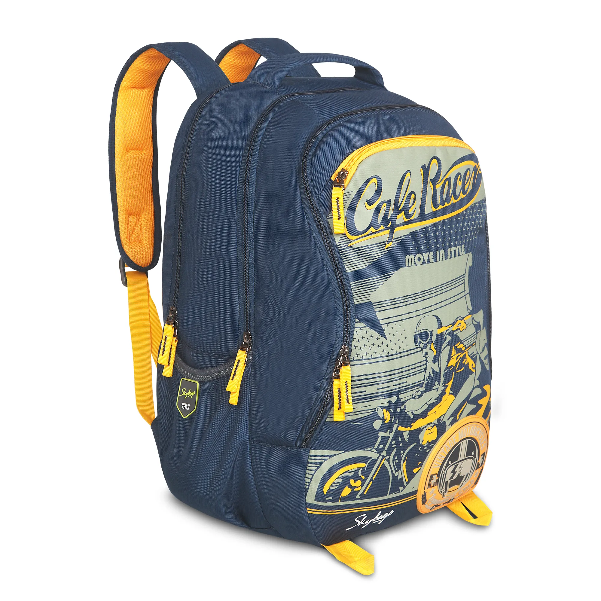 Skybags Offroader Pro Laptop Backpack Navy Blue - Image 2