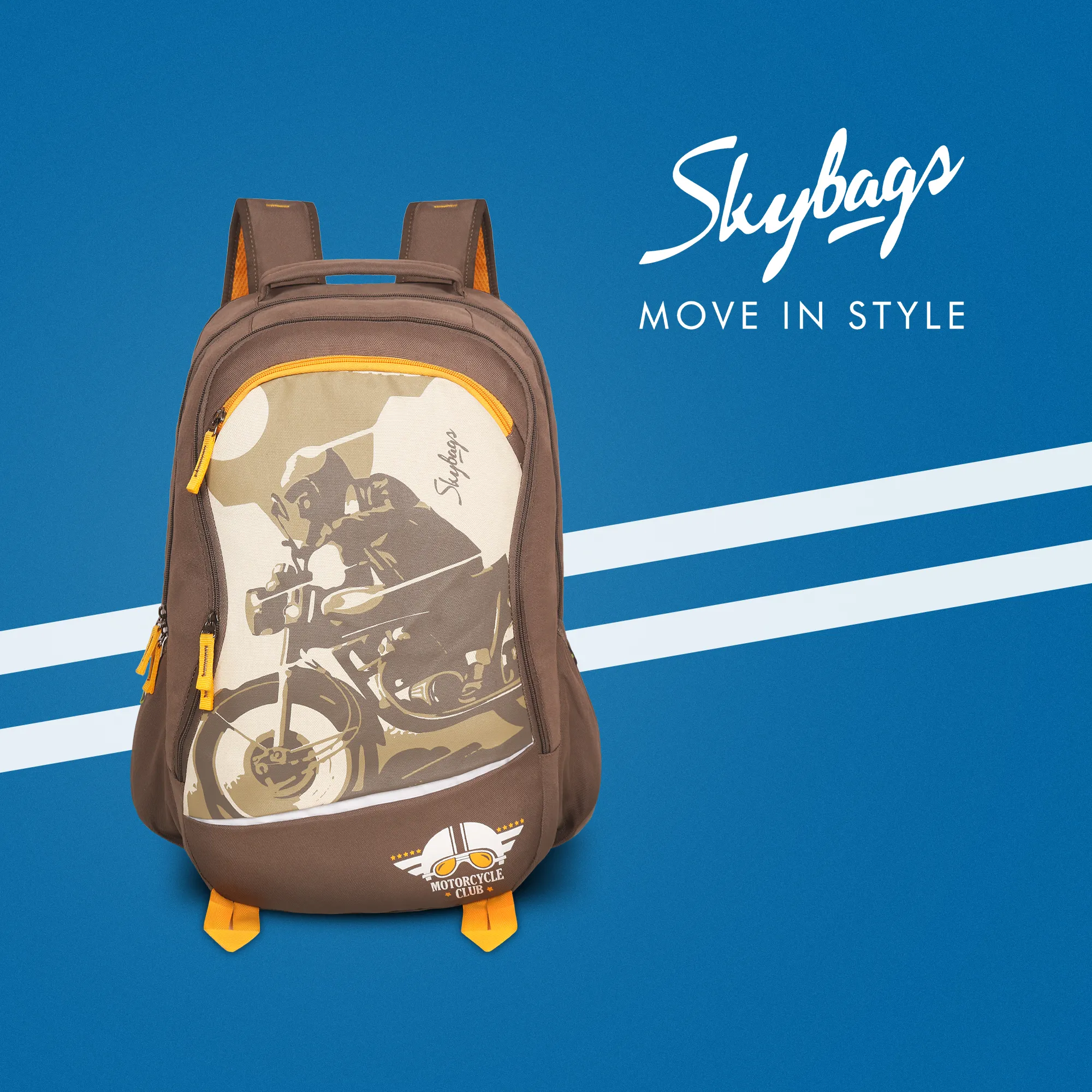 Skybags Offroader Pro Laptop Backpack Navy Blue - Image 23