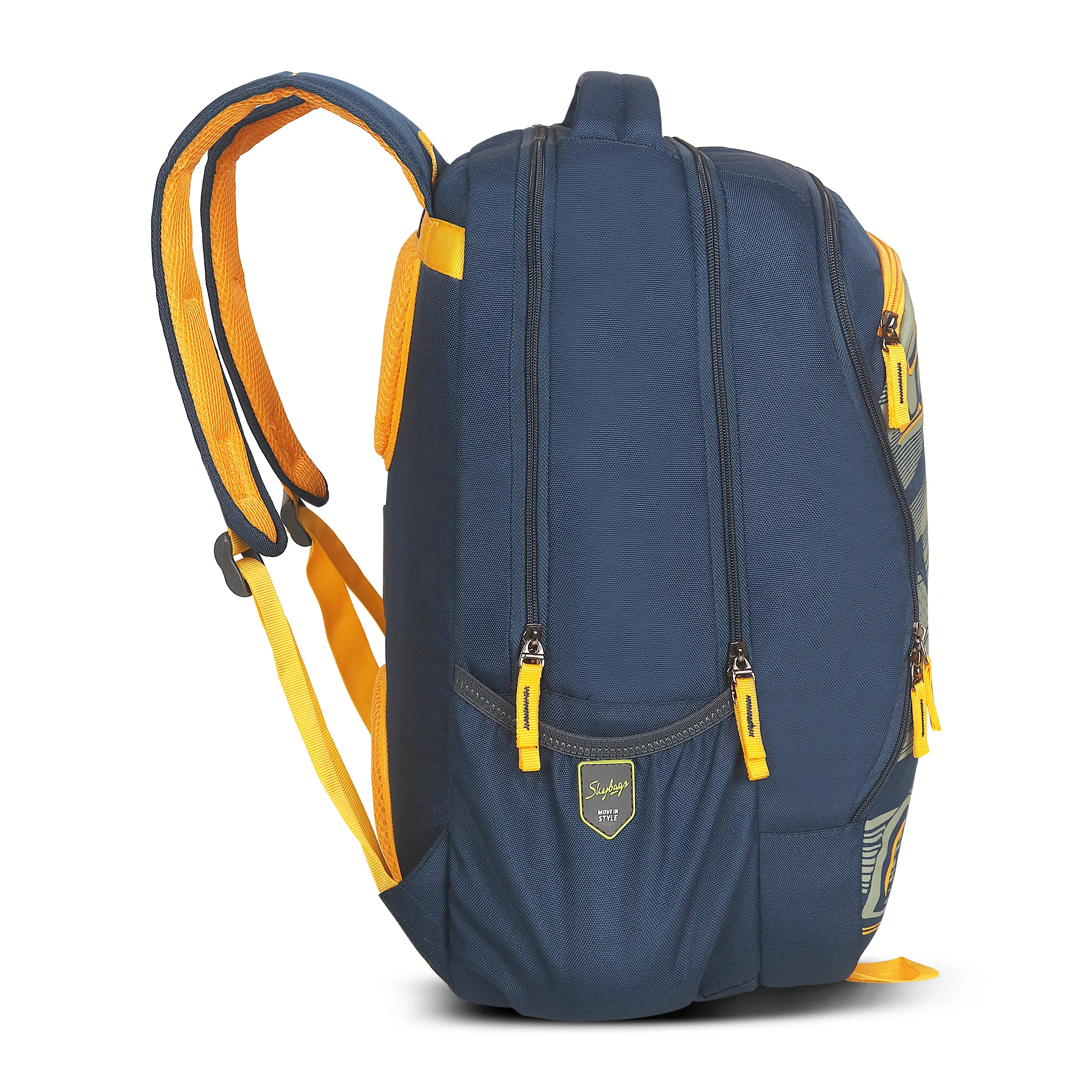 Skybags Offroader Pro Laptop Backpack Navy Blue - Image 4