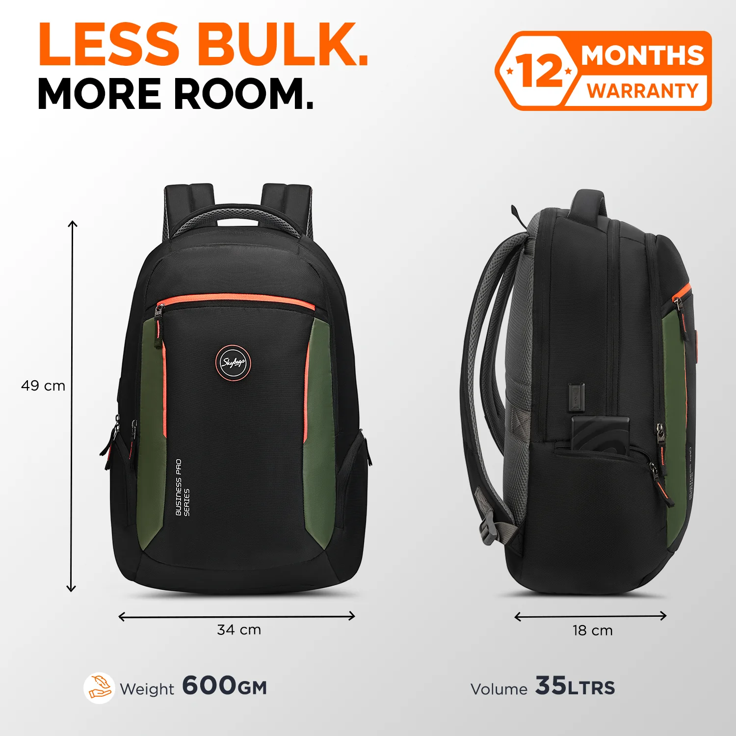 Skybags Propack Max Laptop Backpack Black - Image 11