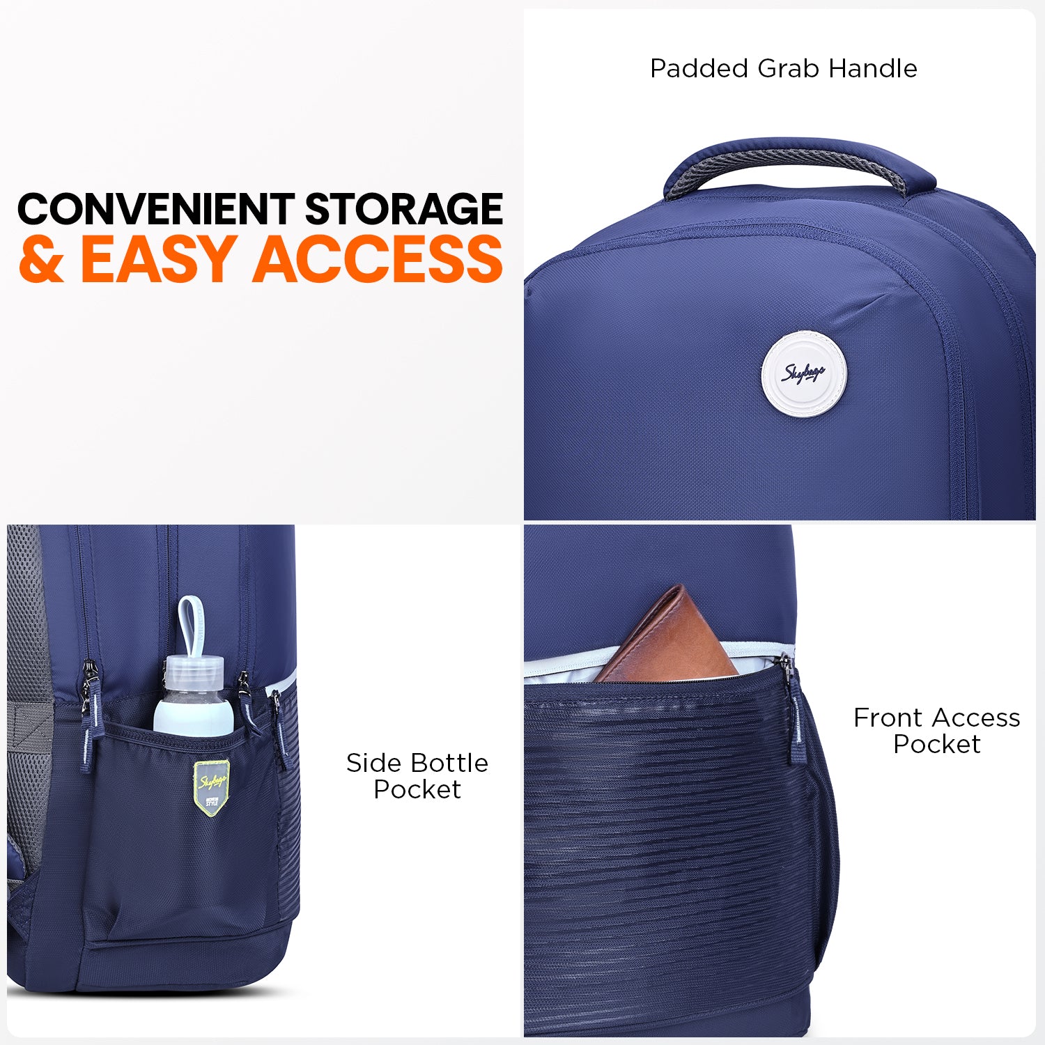 Skybags Propack Plus Laptop Backpack Blue - Image 9