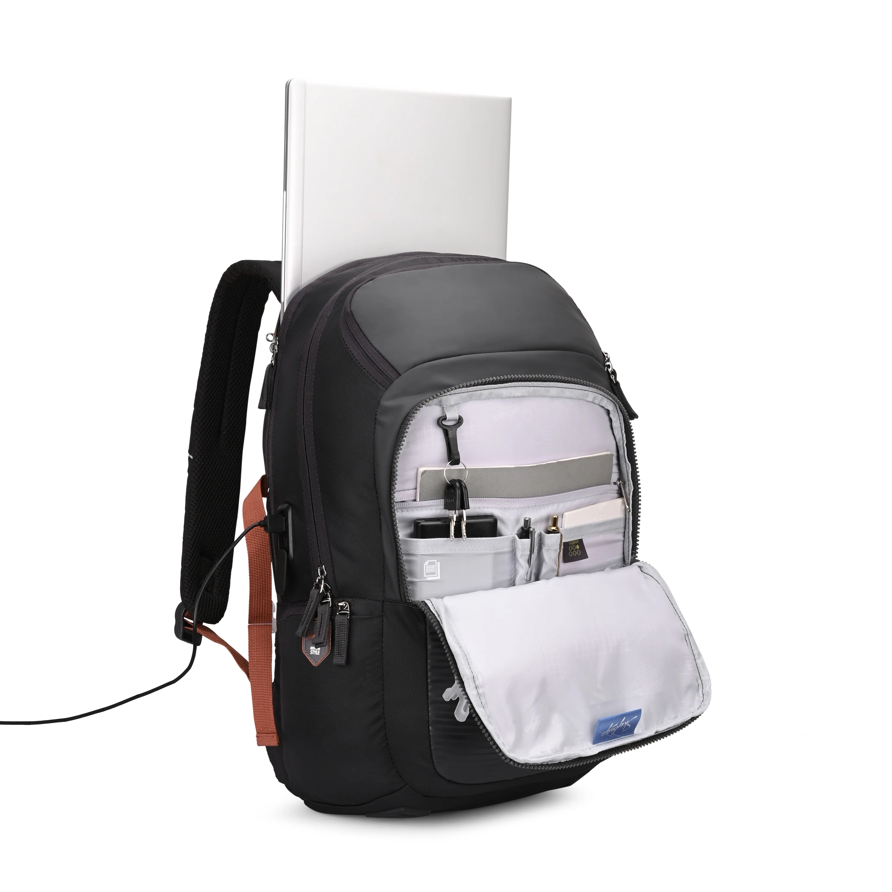 Skybags PROTECH LAPTOP BACKPACK 01 GREY - Image 8