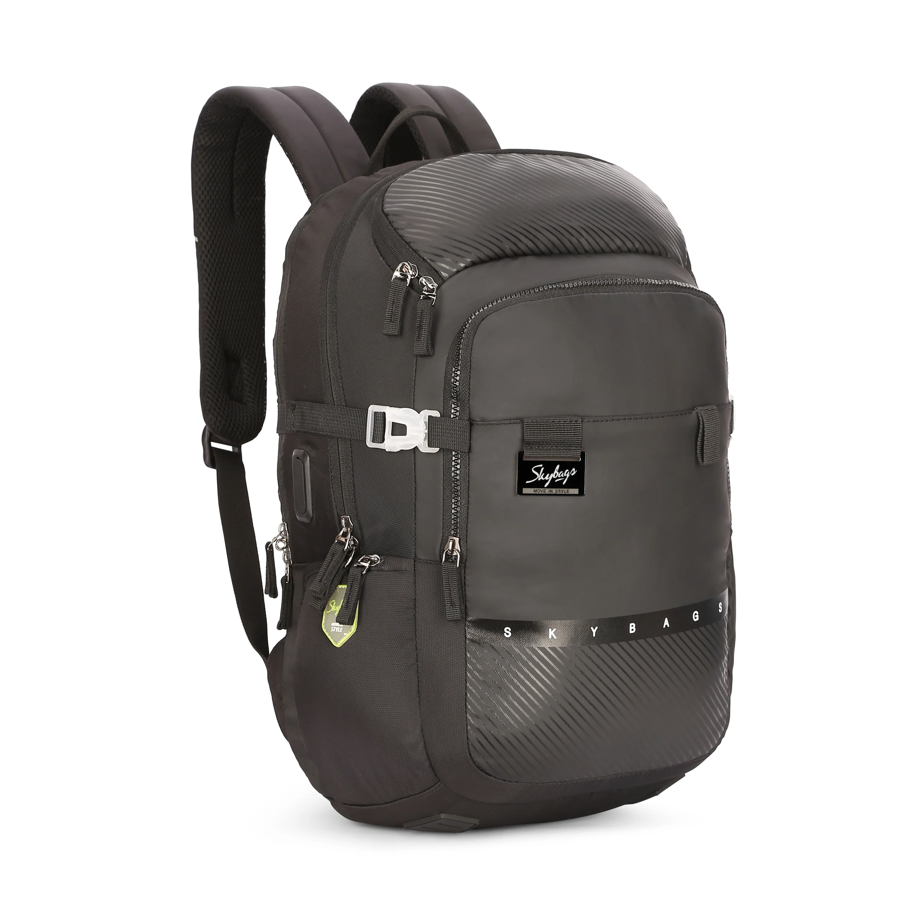 Skybags PROTECH LAPTOP BACKPACK 02 BLACK - Image 2