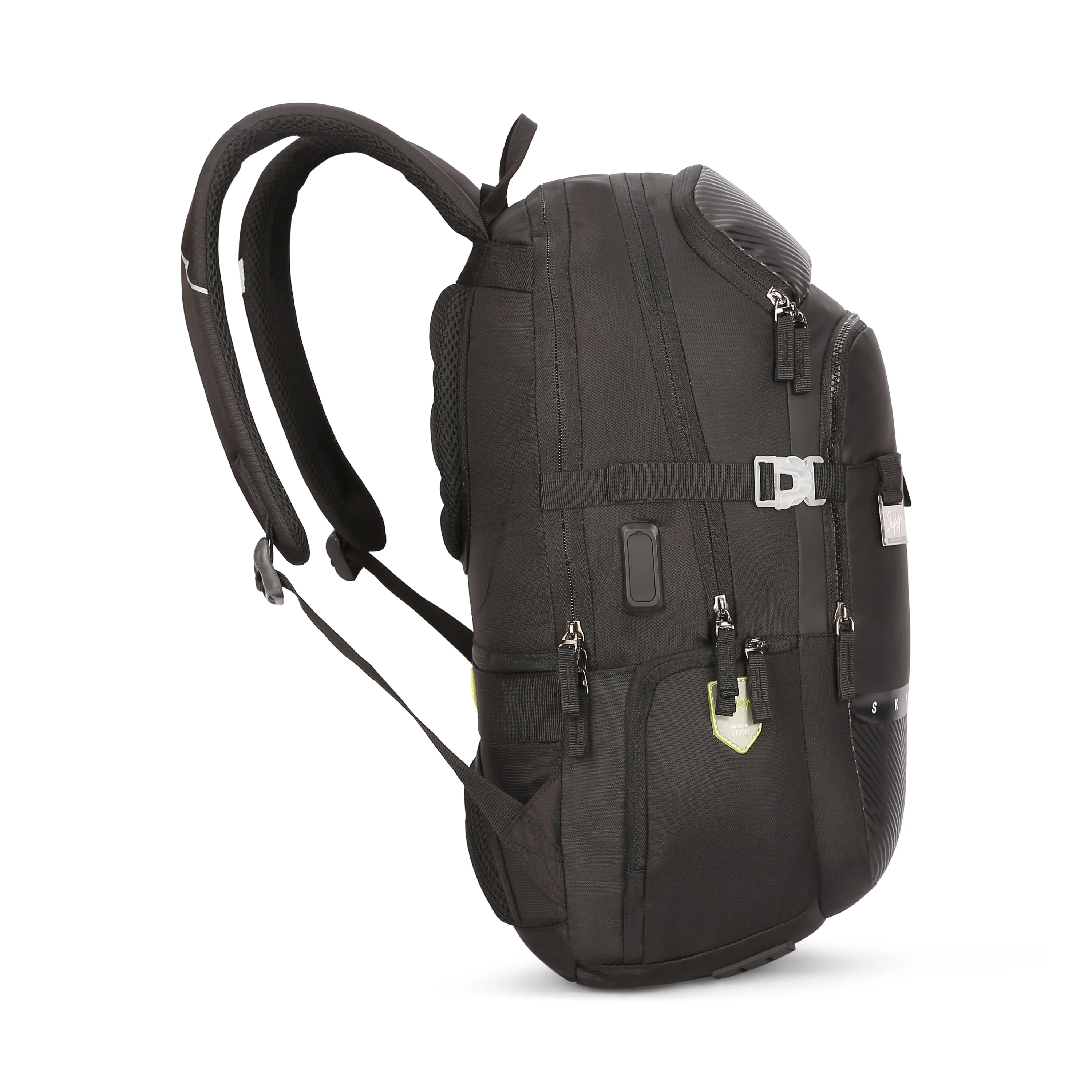 Skybags PROTECH LAPTOP BACKPACK 02 BLACK - Image 5