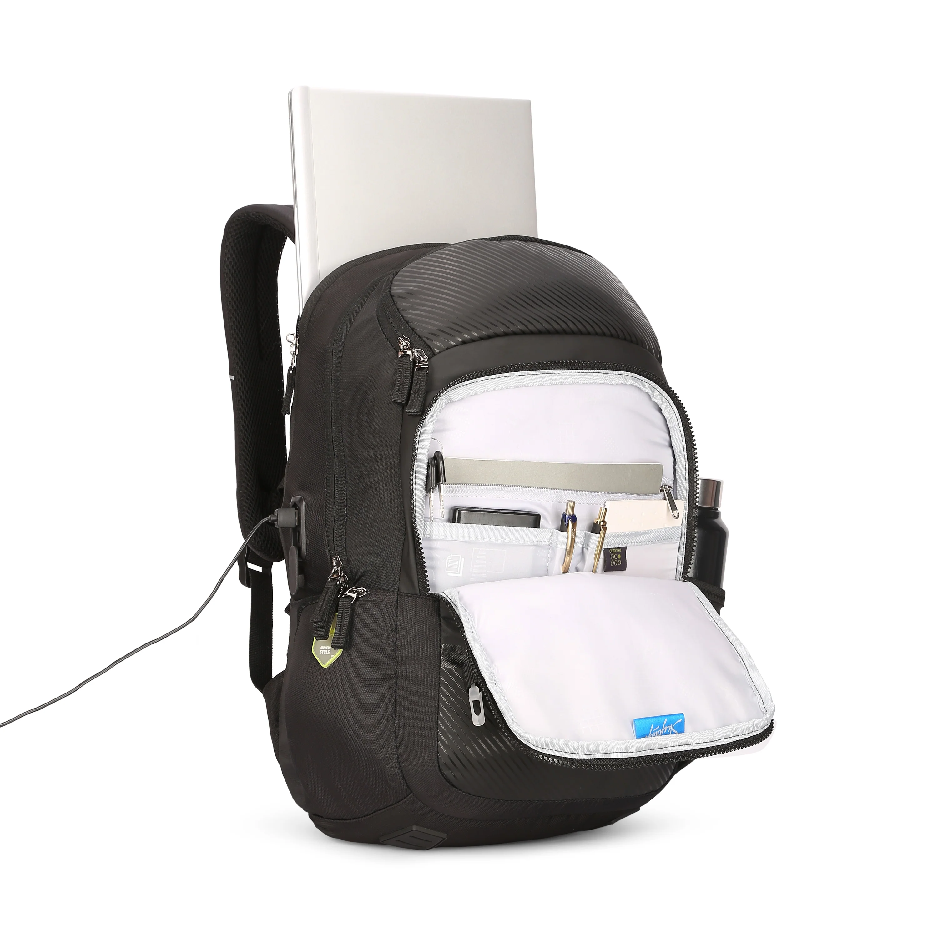Skybags PROTECH LAPTOP BACKPACK 02 BLACK - Image 8