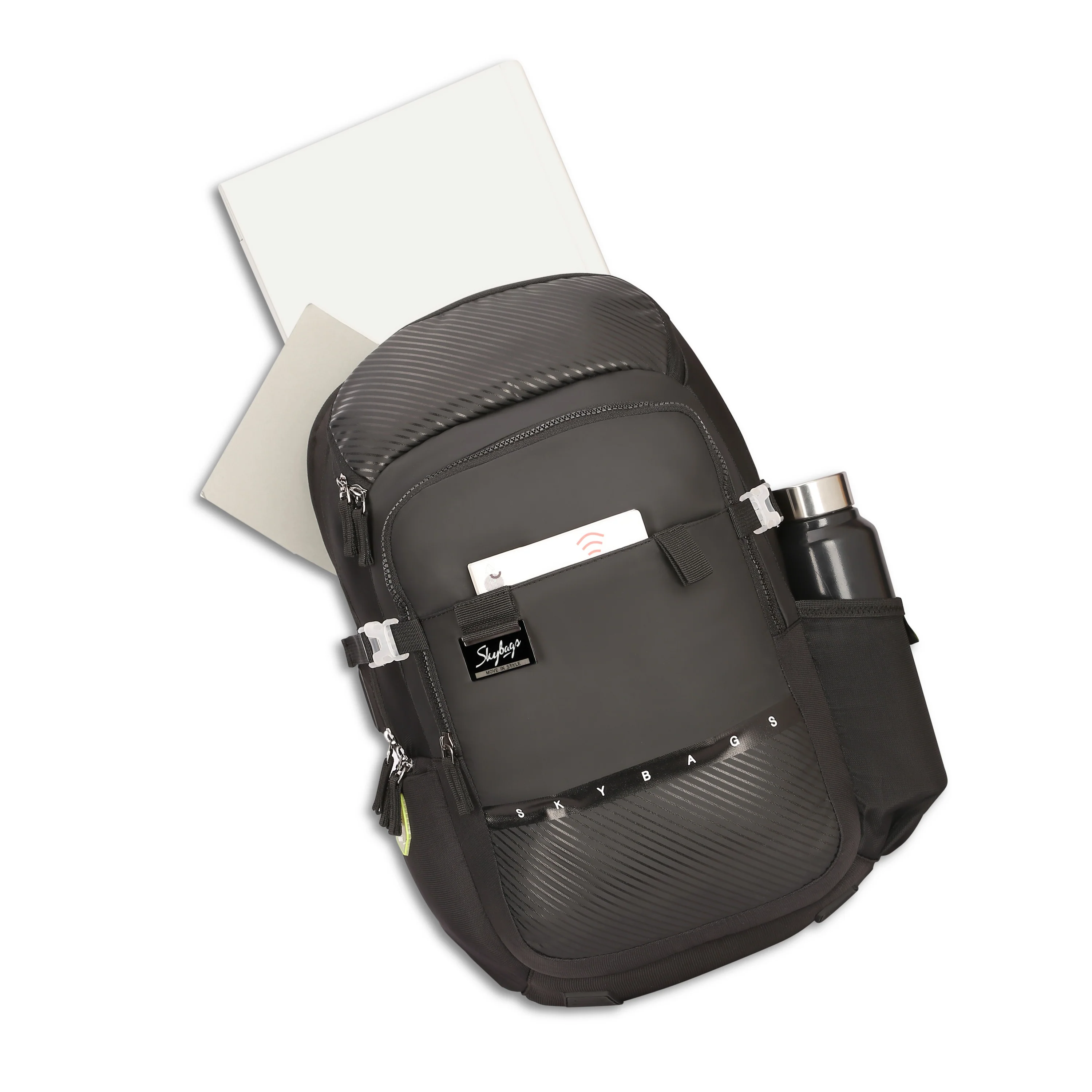Skybags PROTECH LAPTOP BACKPACK 02 BLACK - Image 9