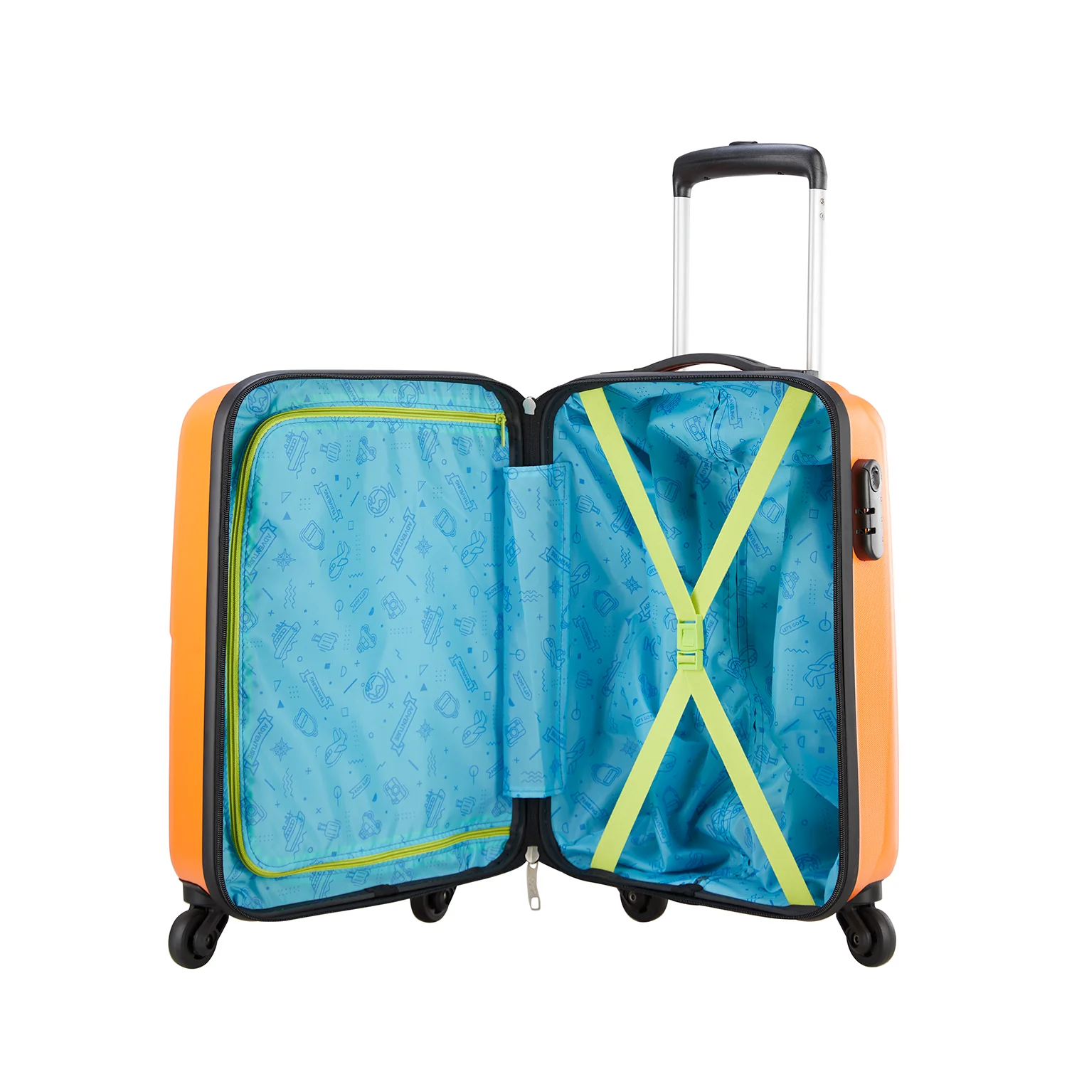 SKYBAGS PUZZLE KIDS HARD CASE CABIN LUGGAGE TROLLEY BAG ORANGE - Image 6