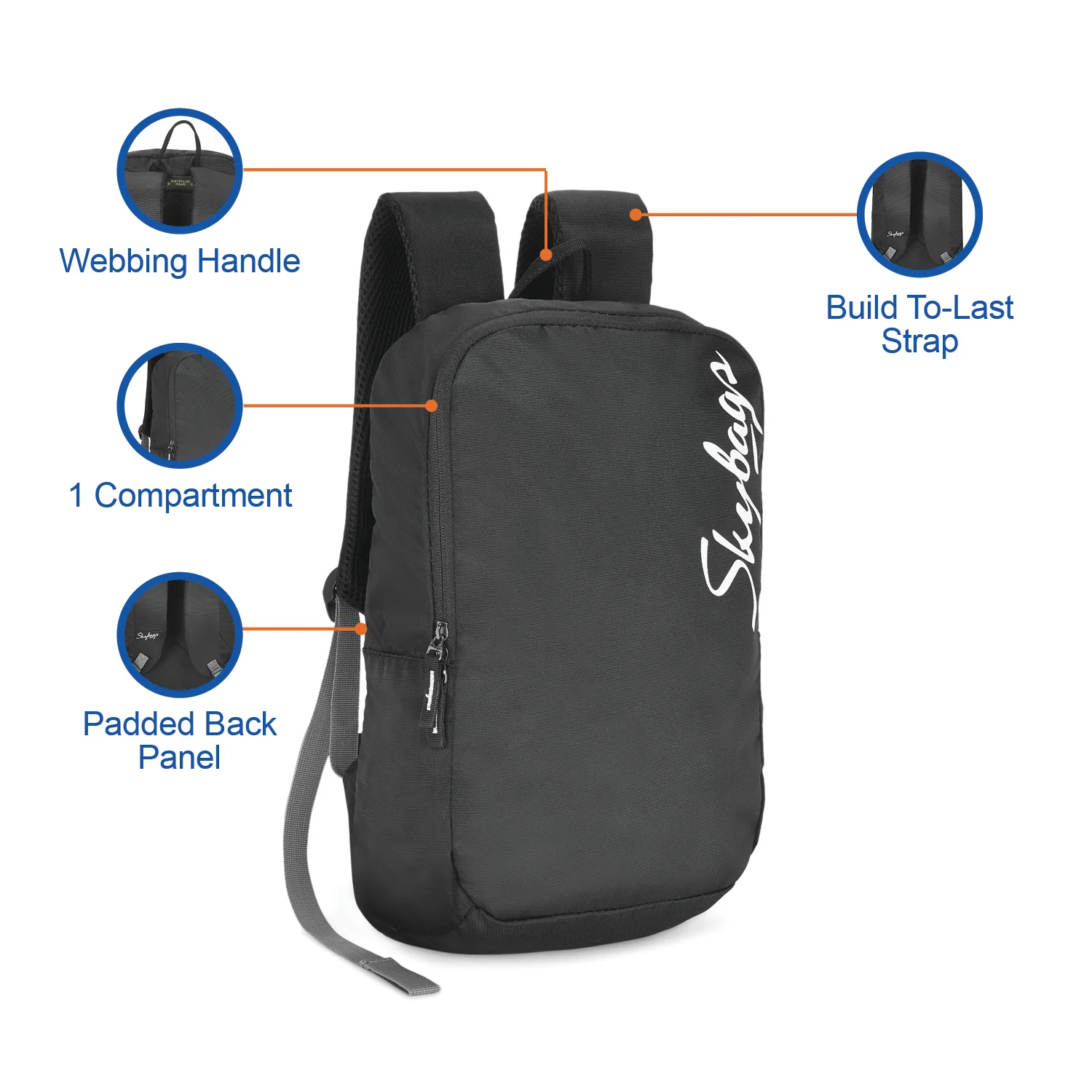 Skybags Rager 10L Daypack Black - Image 8