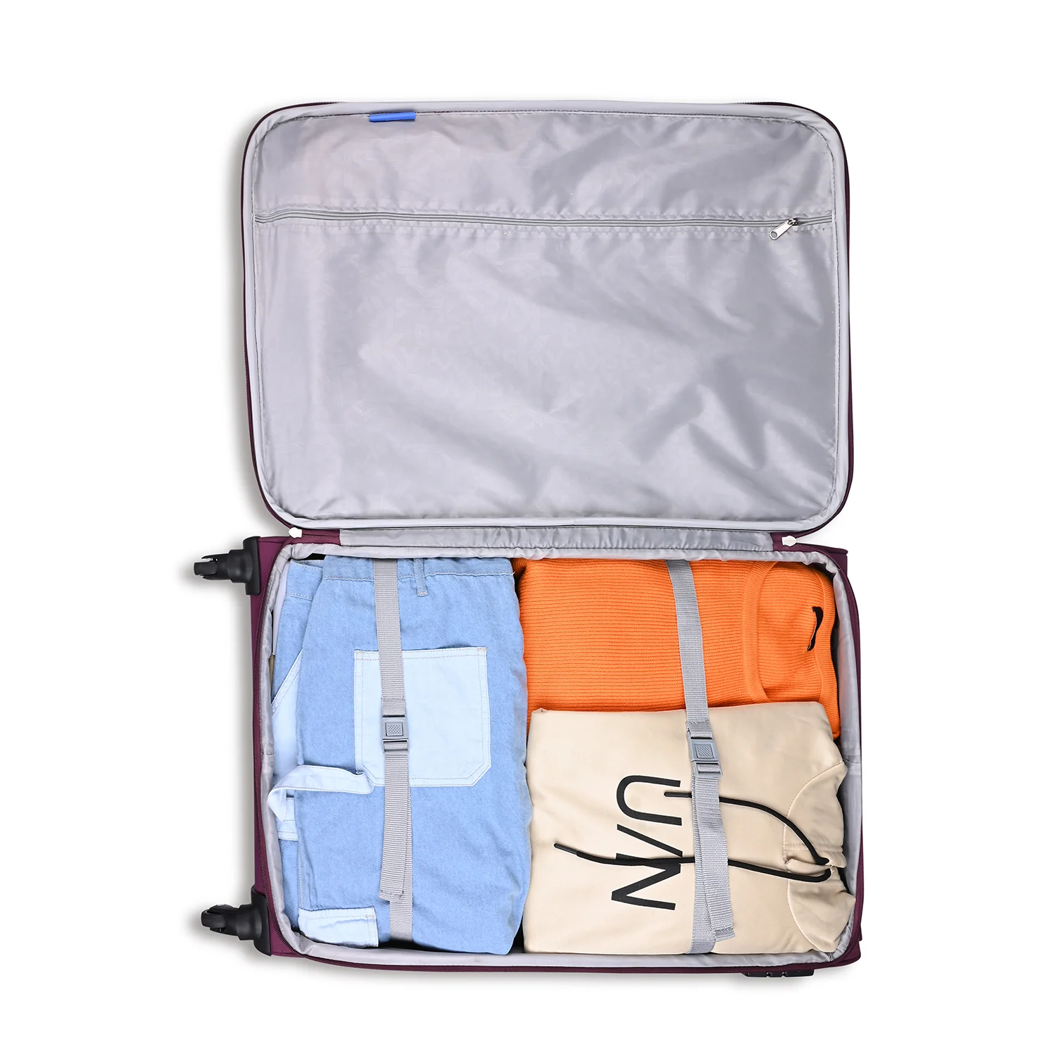 SKYBAGS RHUMBA SOFT CASE LUGGAGE TROLLEY BAG PURPLE - Image 34