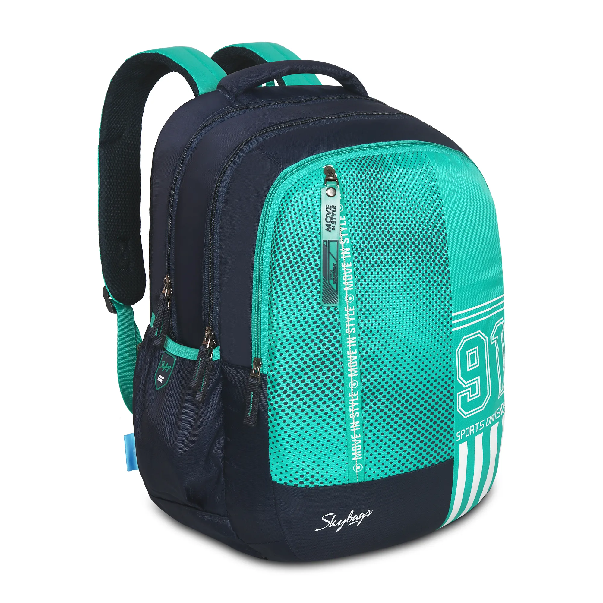 Skybags Shield 02 School Backpack Teal - Image 3