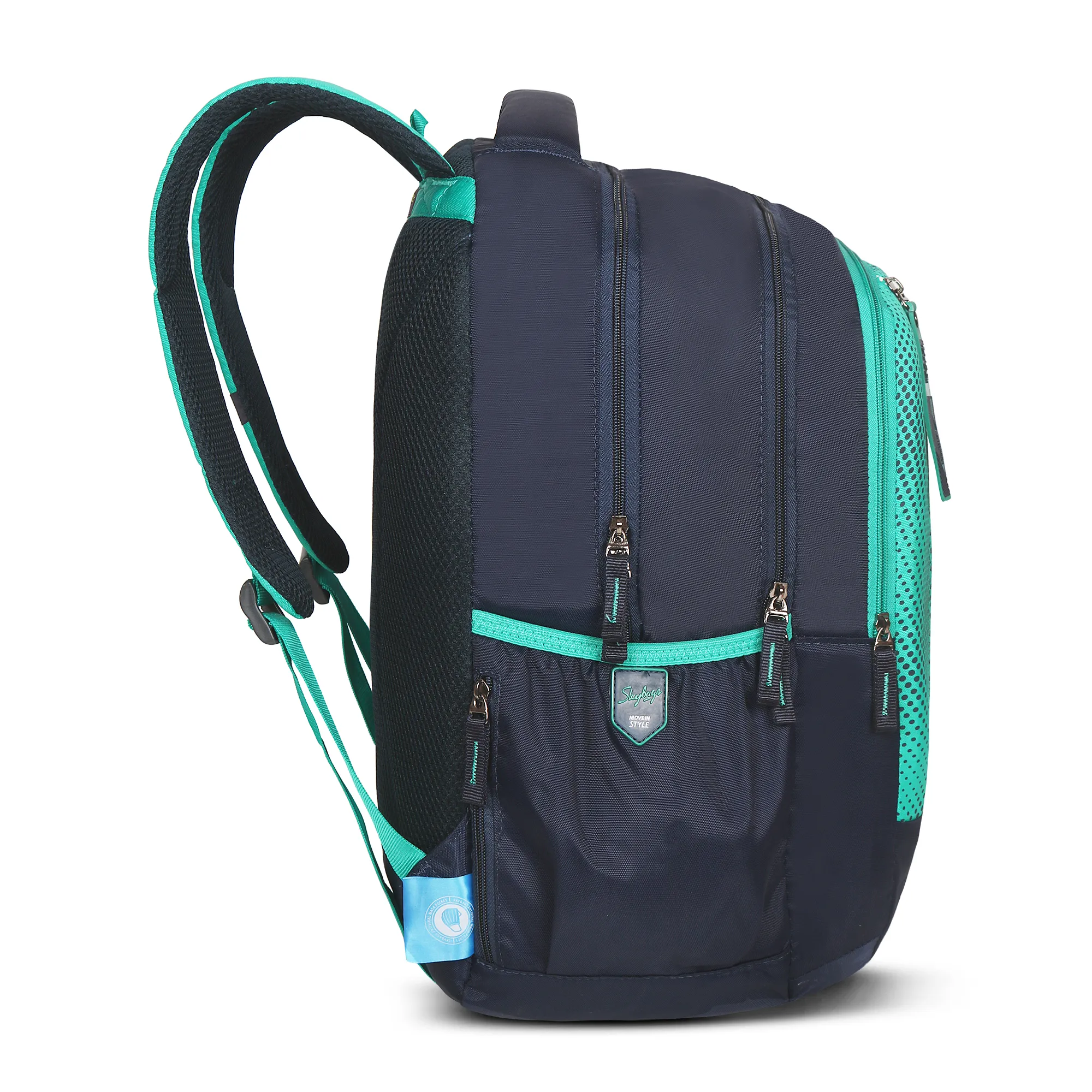 Skybags Shield 02 School Backpack Teal - Image 4
