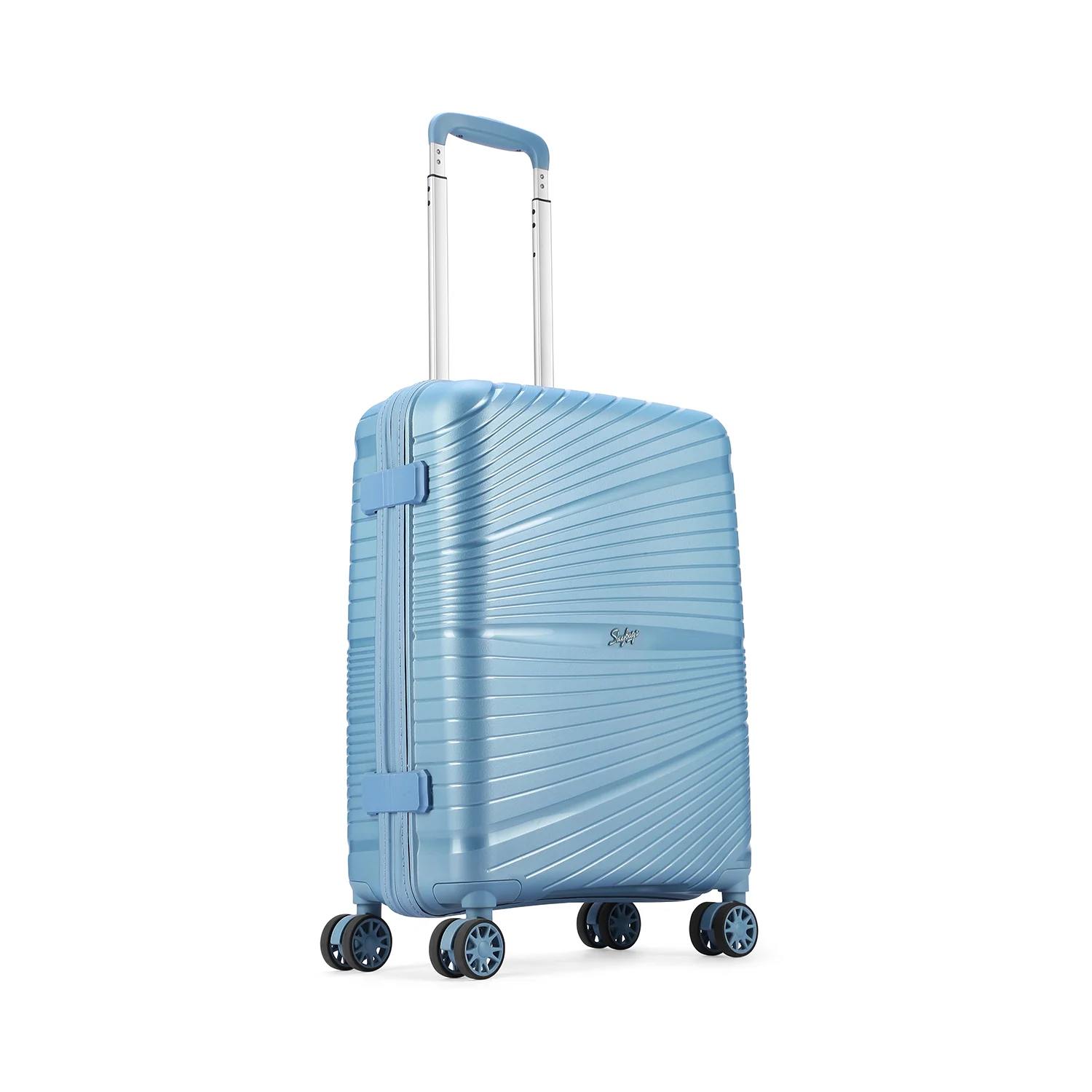SKYBAGS SKYLITE HARD CASE LUGGAGE TROLLEY BAG POWDER BLUE - Image 4