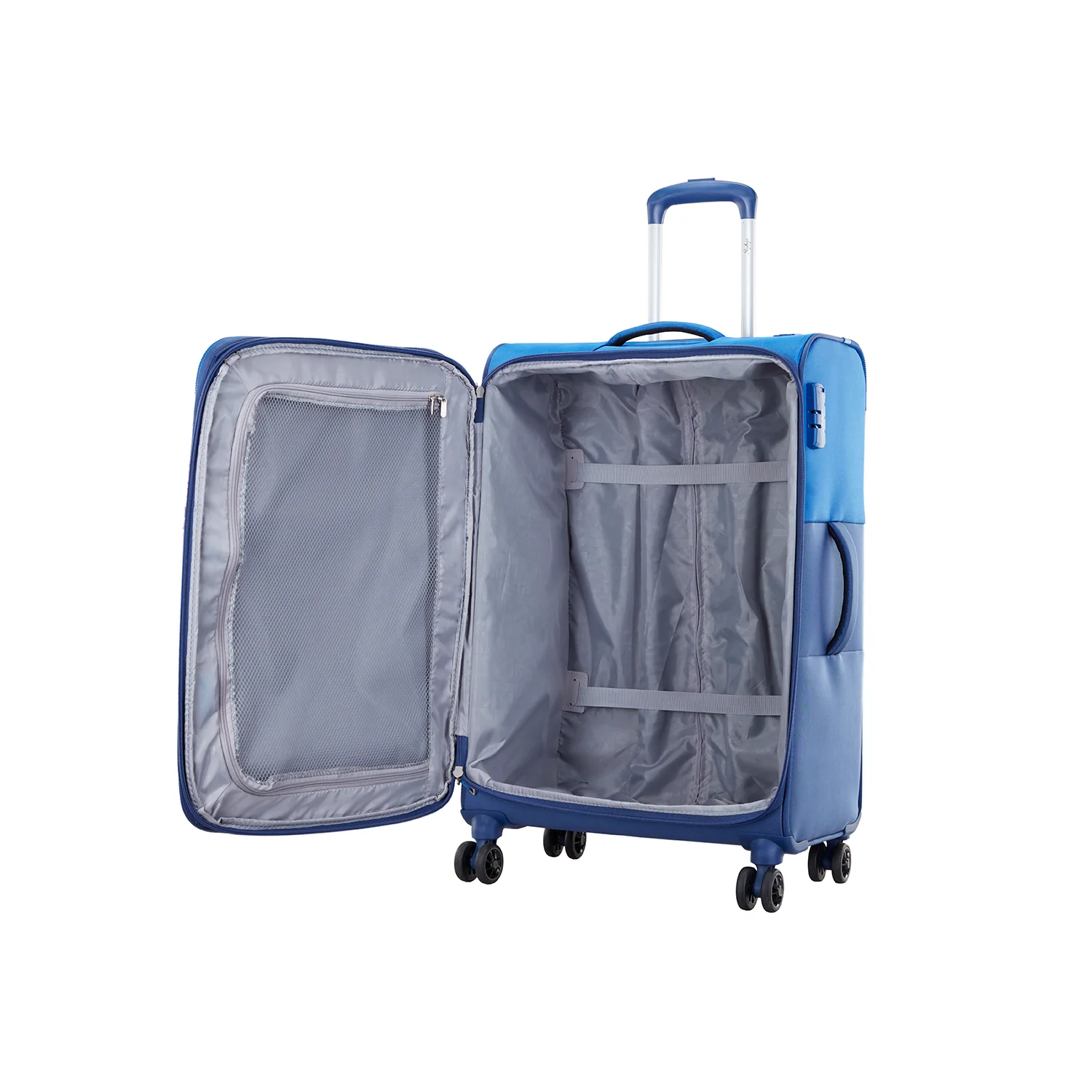 SKYBAGS SNATCH SOFT CASE MEDIUM CHECKIN LUGGAGE TROLLEY BAG BLUE - Image 6