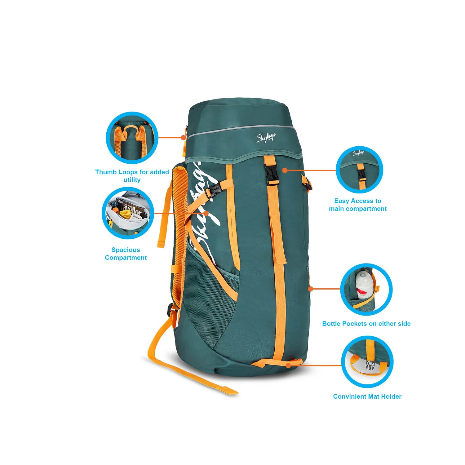 Skybags Sonic Backpack (E) Green - Image 4