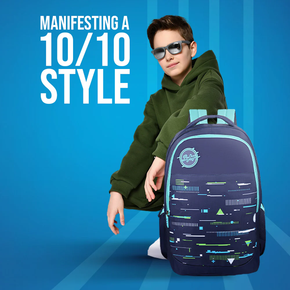 Skybags Squad 07 School Backpack Indigo - Image 5