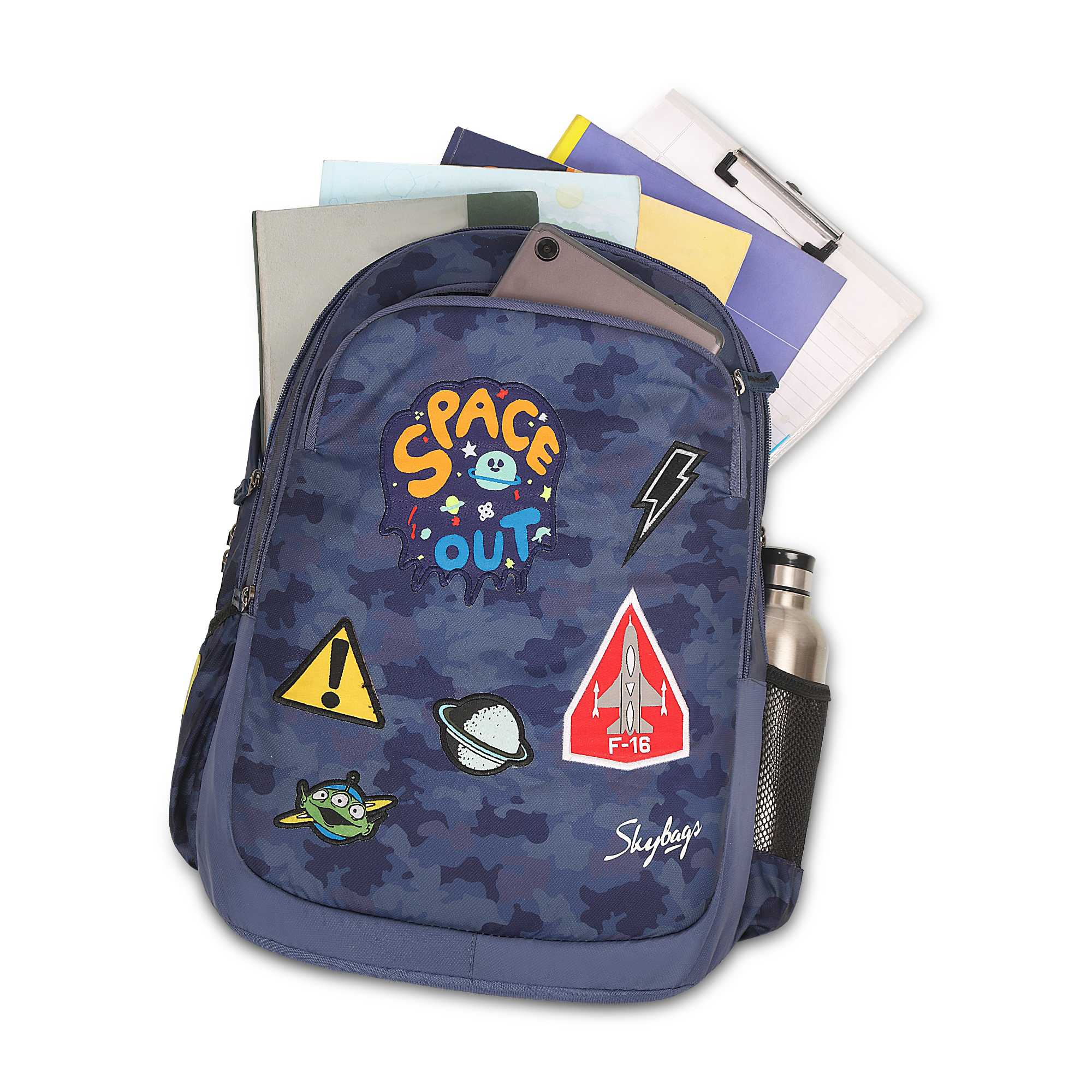 Skybags Squad 09 School Backpack Camo - Image 7
