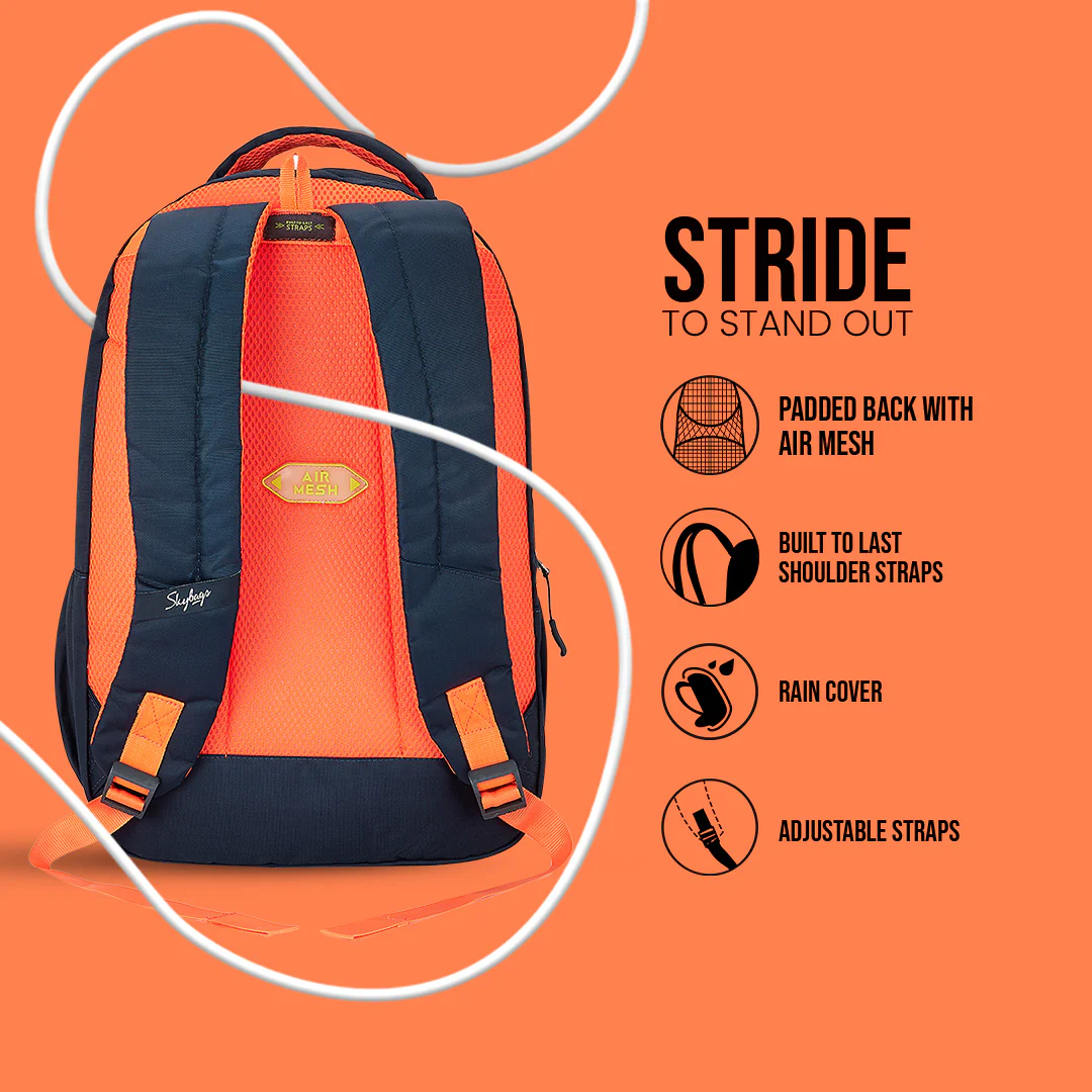 Skybags Strider Pro 03 Laptop Backpack (H) Nbl - Image 5