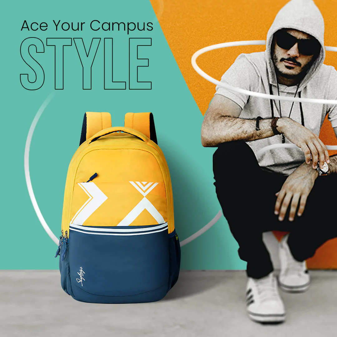 Skybags Strider Pro 05 Laptop Backpack (H) Ylw - Image 2