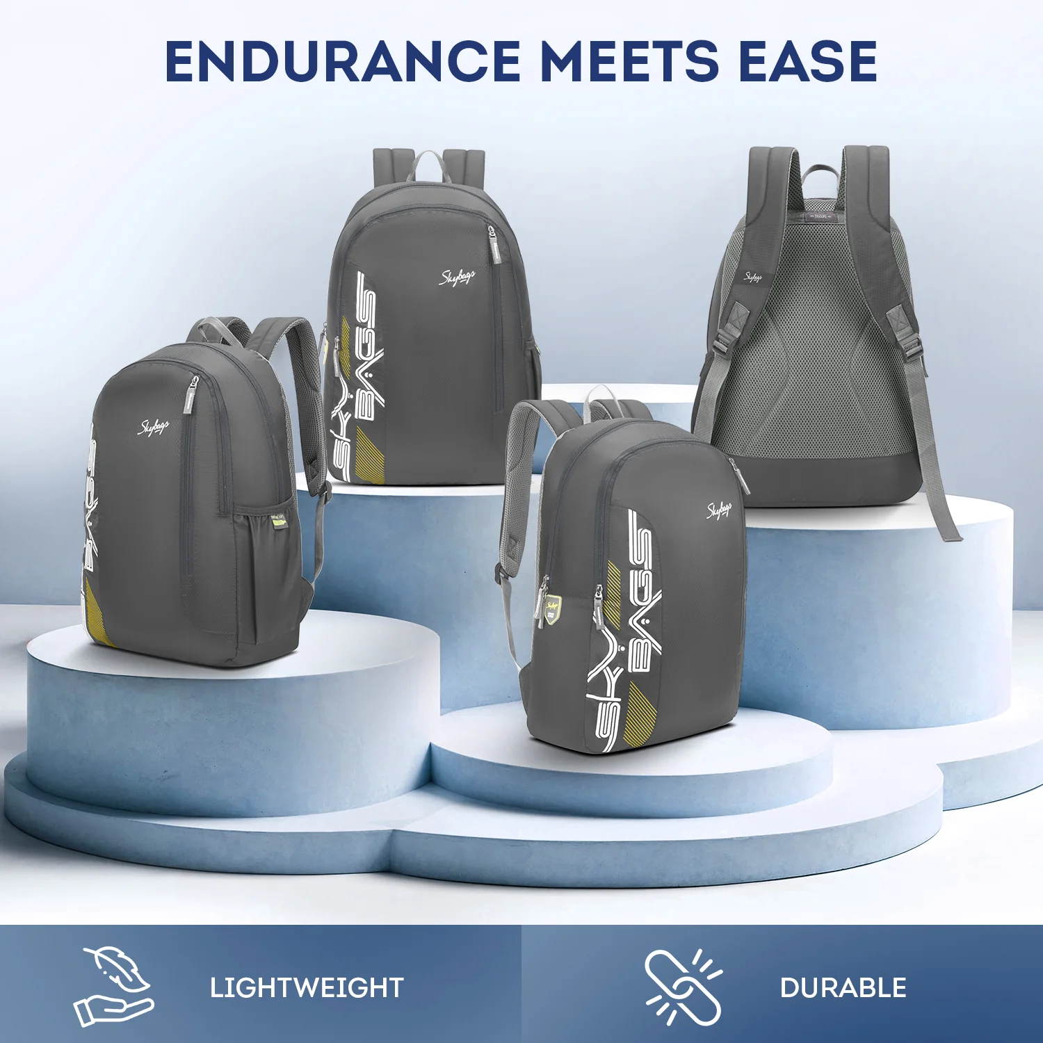 Skybags Sync School Backpack Grey - Image 2