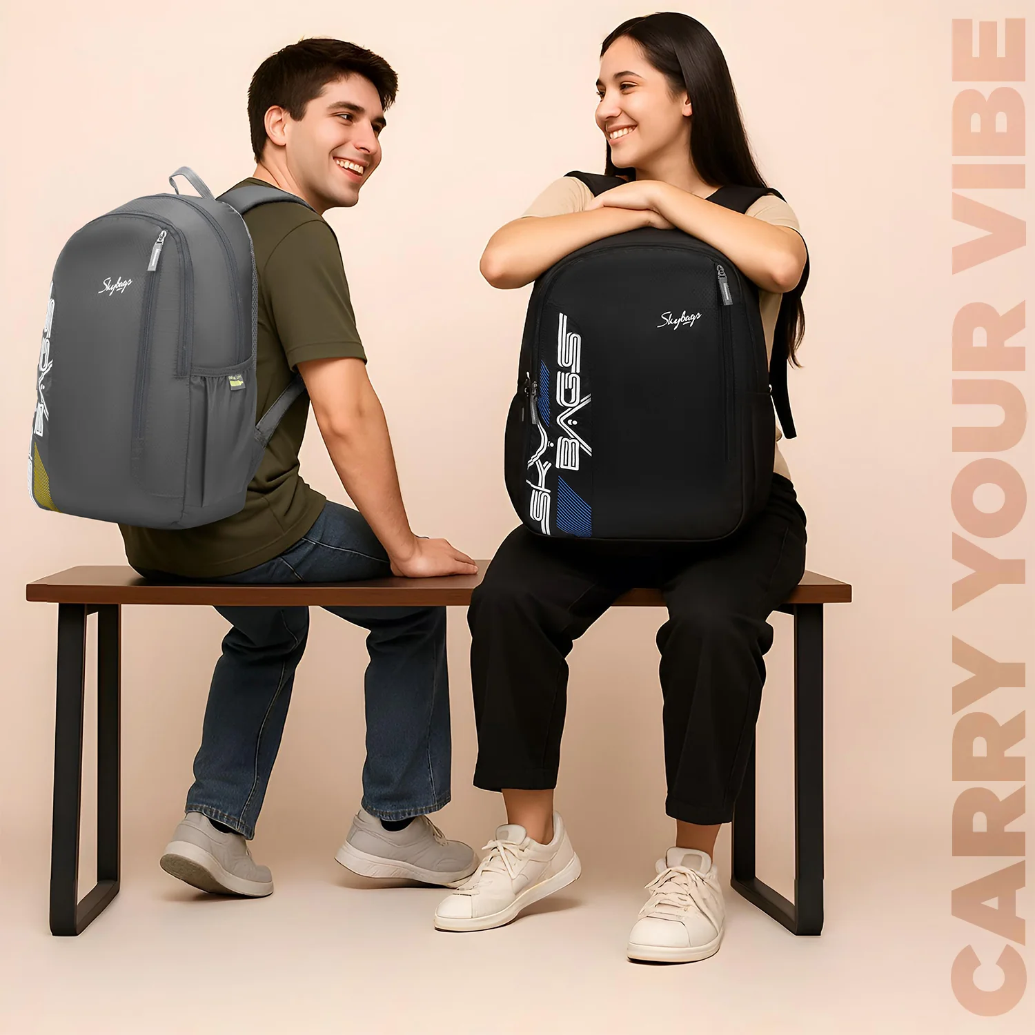 Skybags Sync School Backpack Grey - Image 7