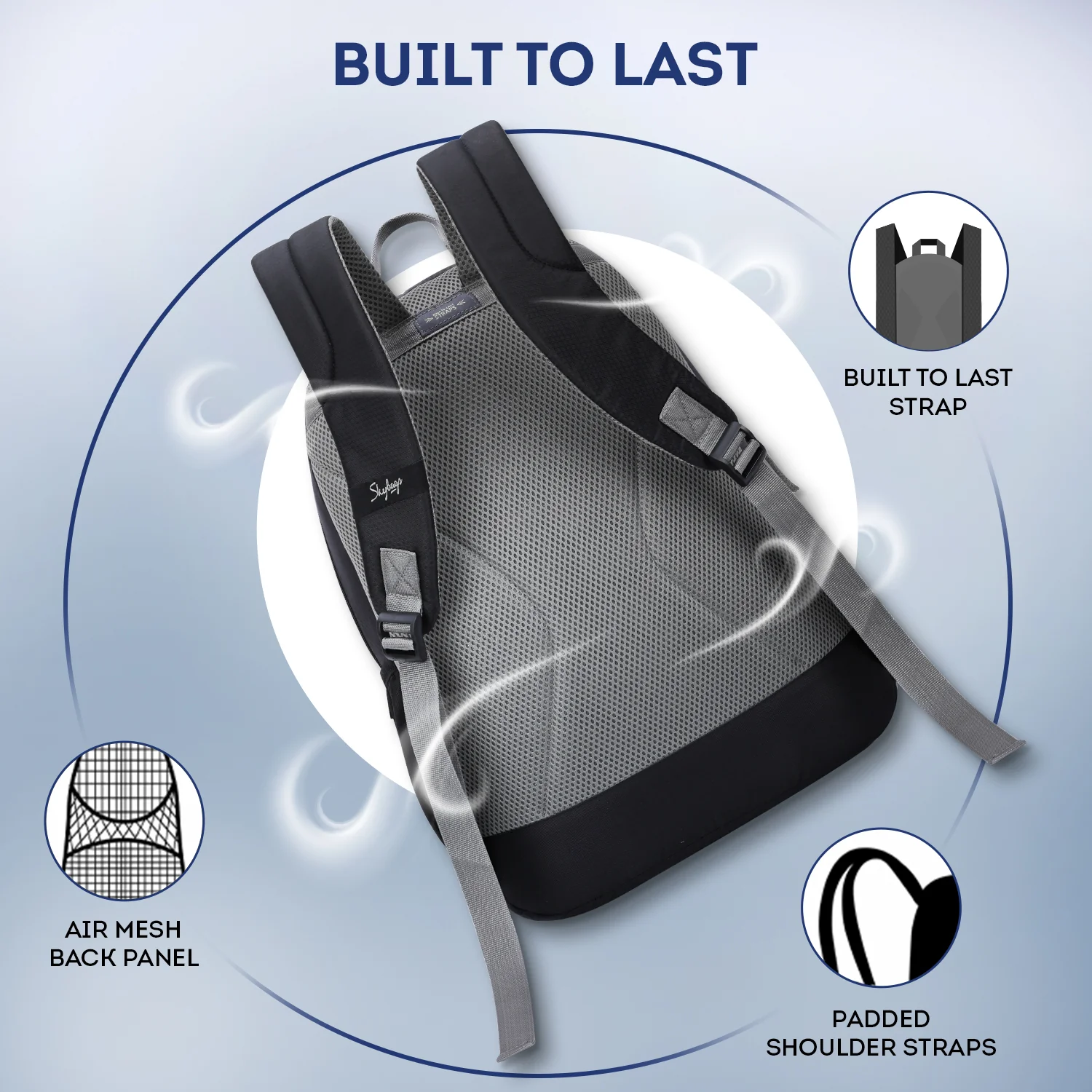 Skybags Sync School Backpack Grey - Image 8